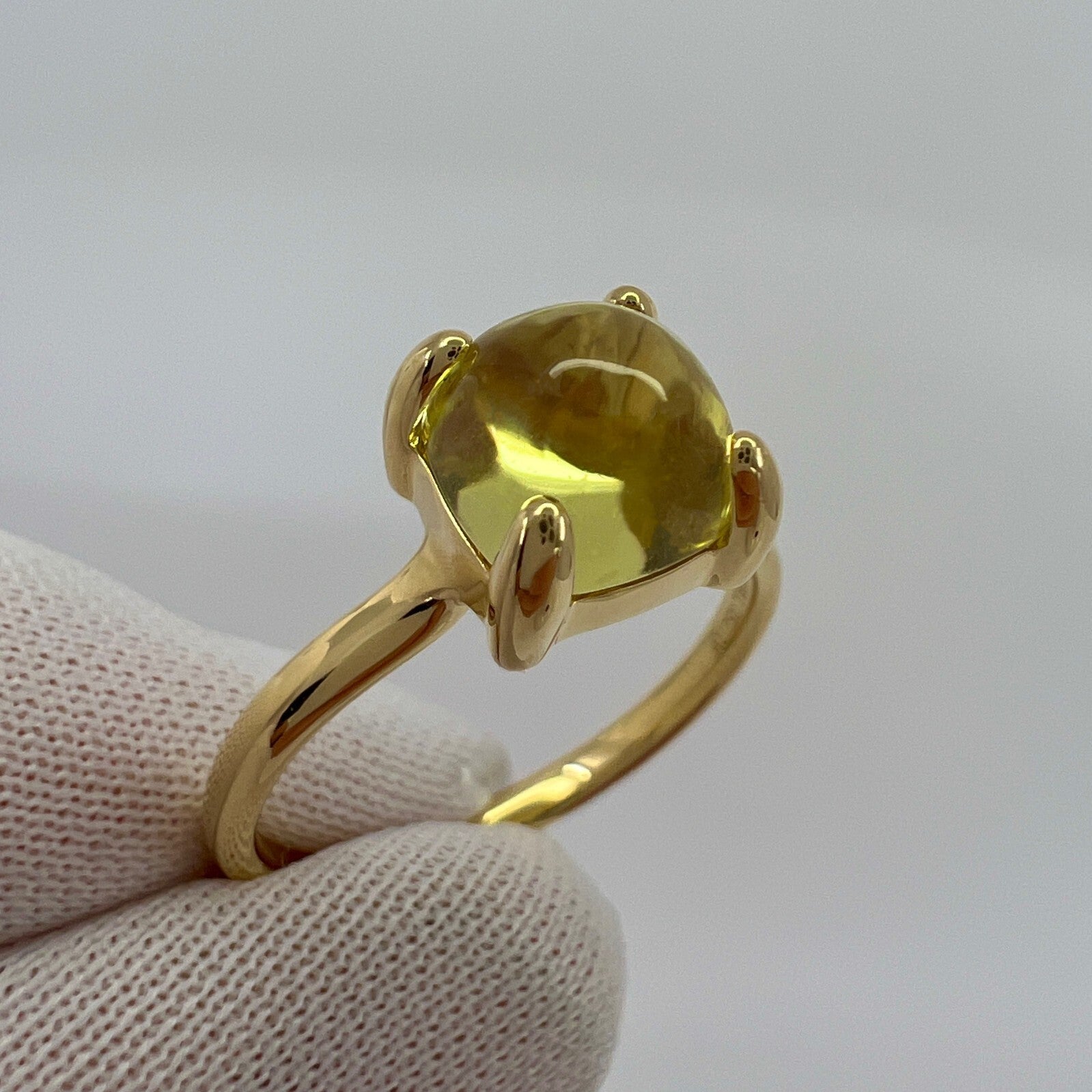 Rare Tiffany & Co. Paloma Picasso Yellow Citrine Sugar Stack Loaf 18k Gold Ring — view 2