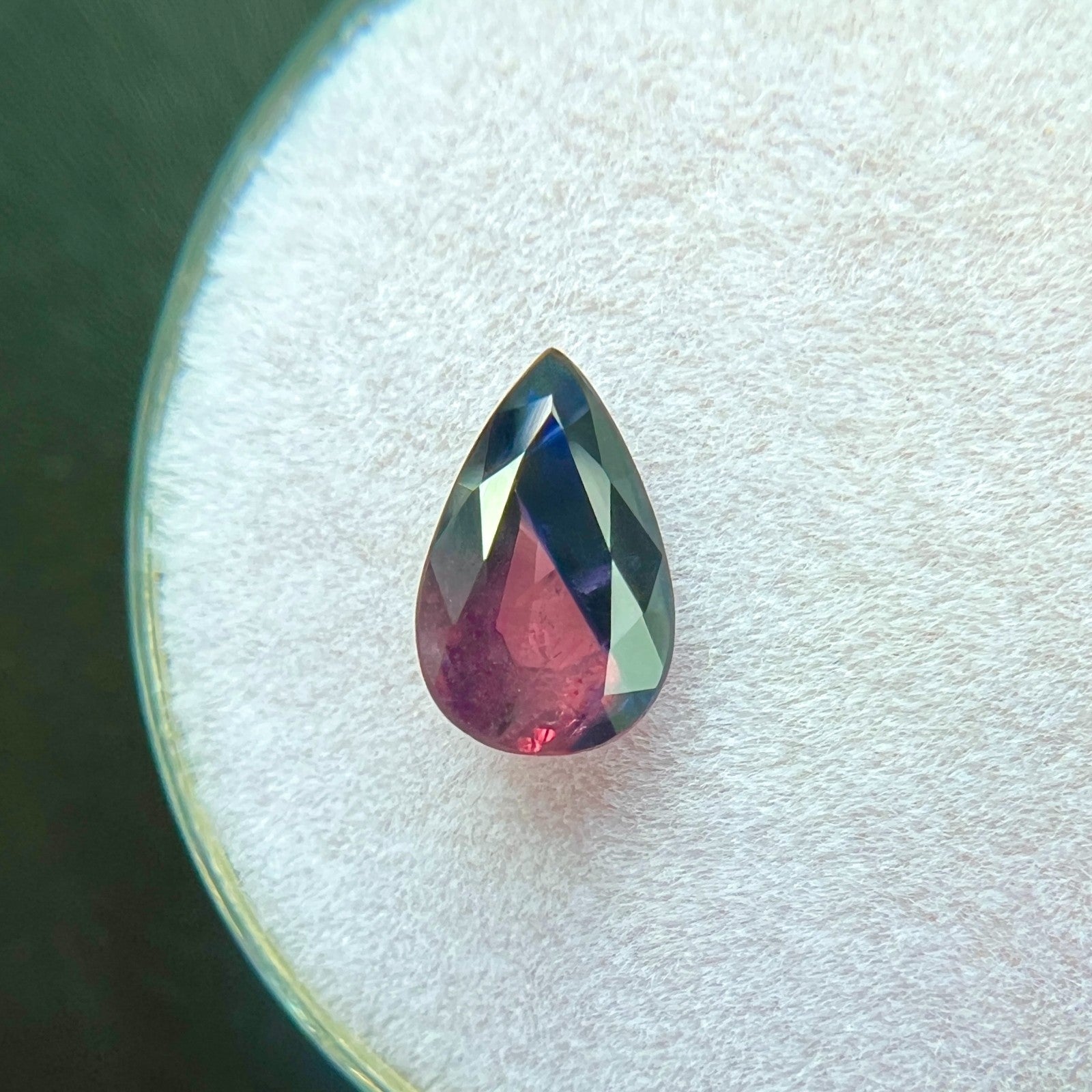 Unique 1.38ct Natural WINZA Sapphire Blue Purple UNTREATED Pear Cut 8.2x5.4mm — view 3