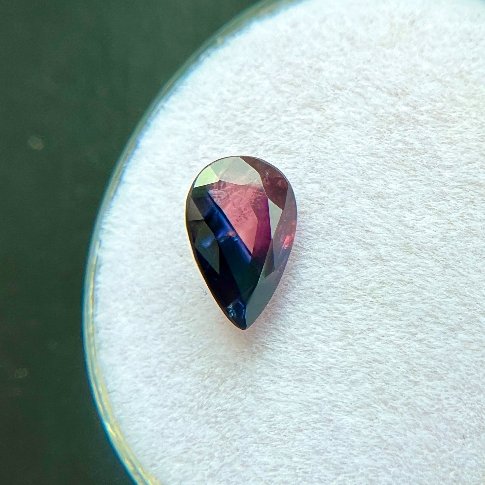Unique 1.38ct Natural WINZA Sapphire Blue Purple UNTREATED Pear Cut 8.2x5.4mm — view 4