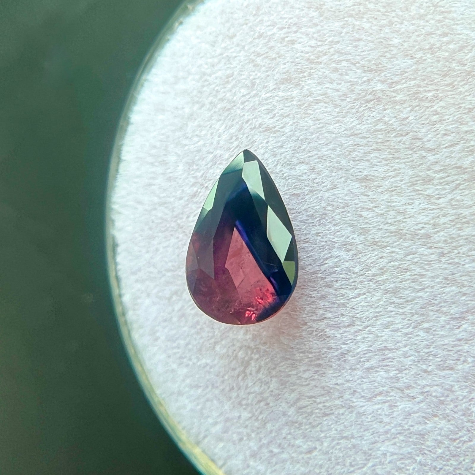 Unique 1.38ct Natural WINZA Sapphire Blue Purple UNTREATED Pear Cut 8.2x5.4mm — view 5