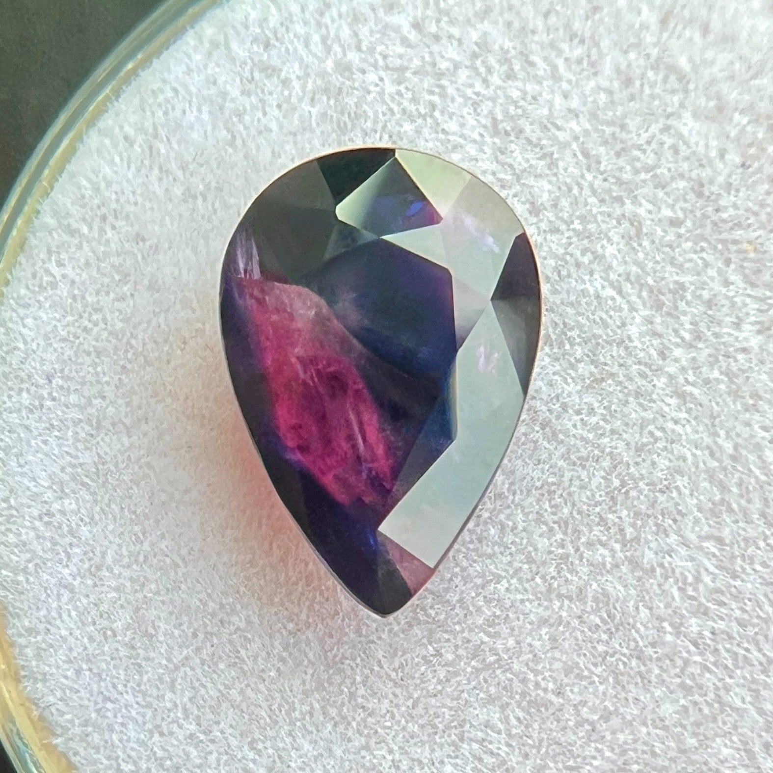 2.34ct UNIQUE Natural WINZA Sapphire Ruby Blue Purple UNTREATED Gem 11x7.5mm — view 3