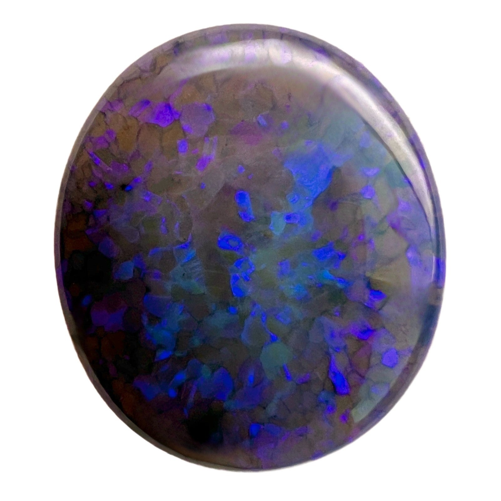 RARE 26.73ct LARGE Black Opal Australian NATURAL Oval Cabochon 25x21.5m Gemstone