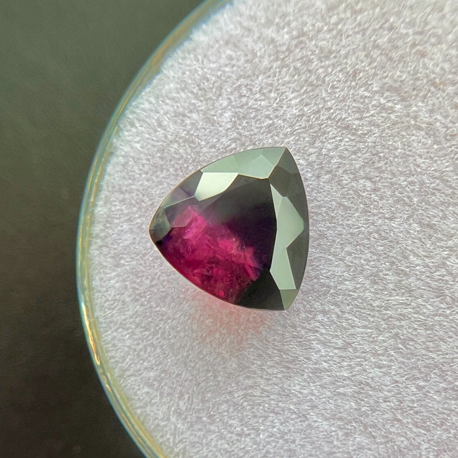 Rare 1.96ct Natural WINZA Sapphire Blue Purple UNTREATED Trillion Cut 7.8x7.6mm — view 2