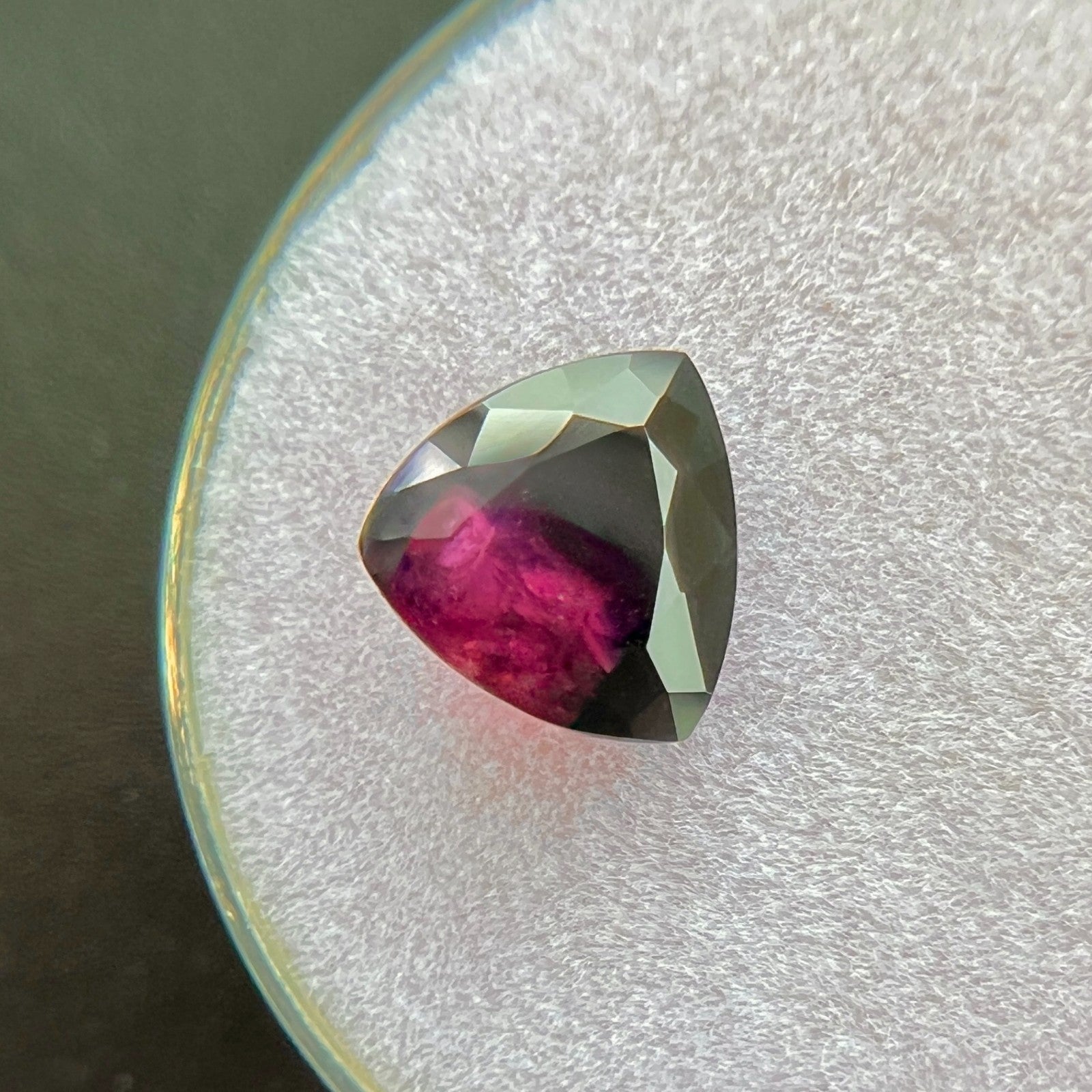 Rare 1.96ct Natural WINZA Sapphire Blue Purple UNTREATED Trillion Cut 7.8x7.6mm — view 5