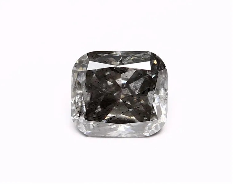 2.28ct Cushion brilliant Natural Diamond (Colour Fancy Dark Gray, Clarity I2, GIA Certified)
