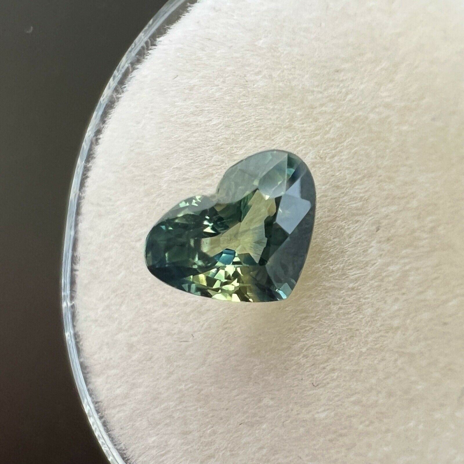 GIA CERTIFIED Bi Colour Australian Sapphire 1.14ct Yellow Blue Heart Cut NO HEAT — view 3