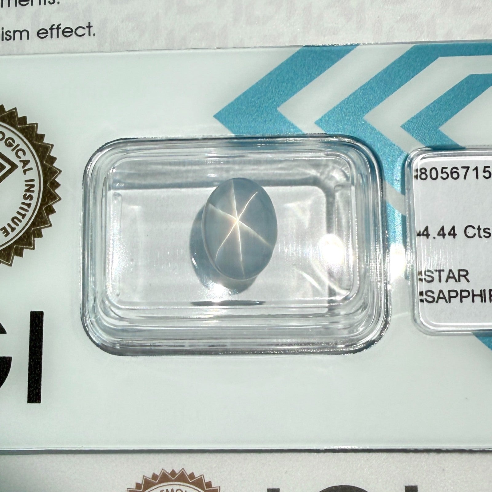 IGI CERTIFIED 4.44ct UNTREATED Ceylon Blue STAR Sapphire NATURAL Oval RARE Gem