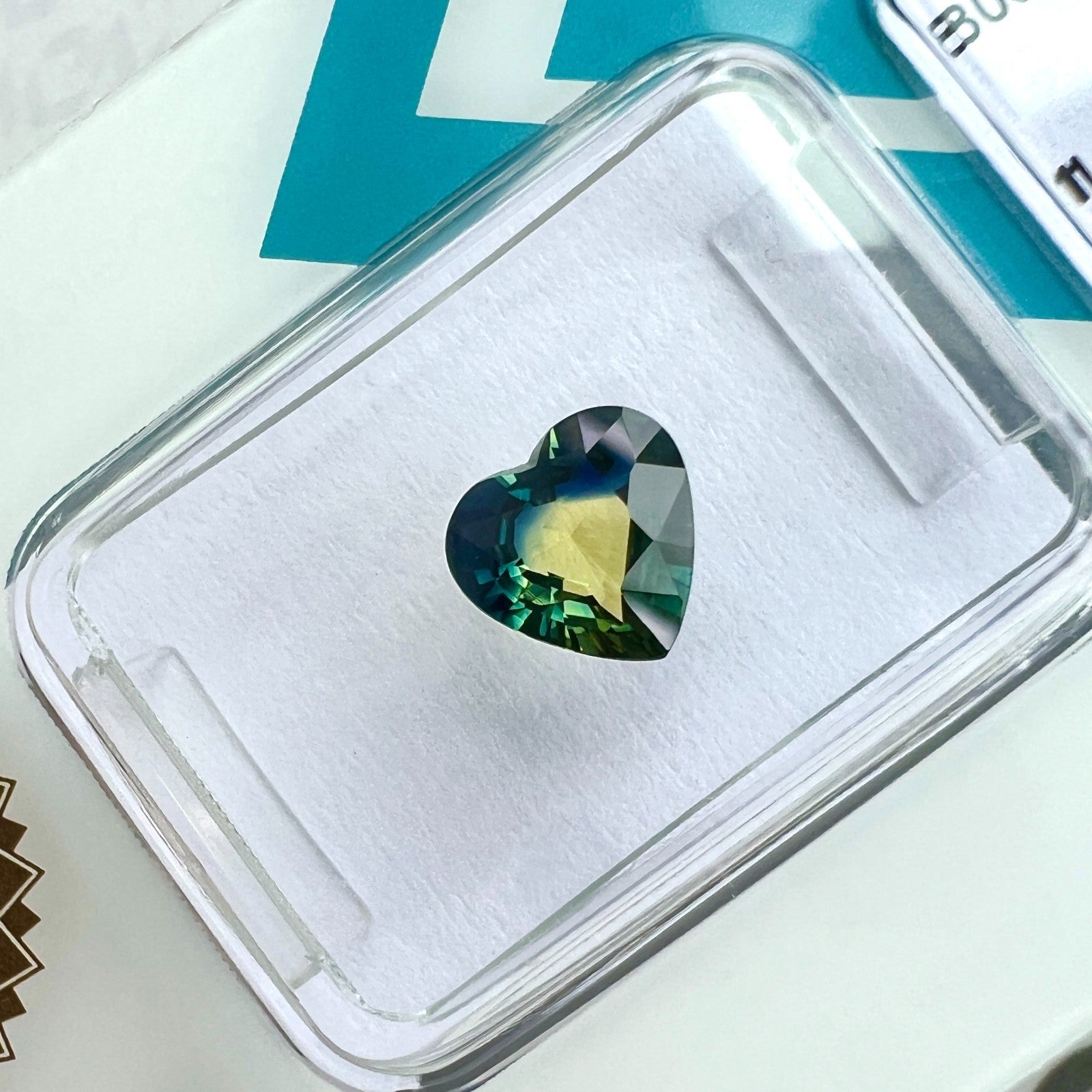 1.09ct Unique IGI CERTIFIED Bi Colour Blue Yellow AUSTRALIAN Sapphire UNTREATED