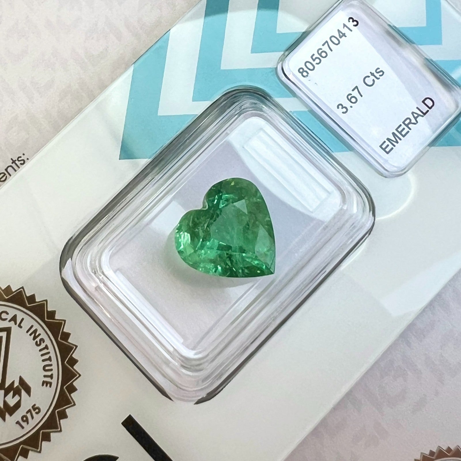 IGI CERTIFIED 3.67ct Natural DEEP Green Emerald ZAMBIA Heart Cut 10mm RARE Gem — view 3