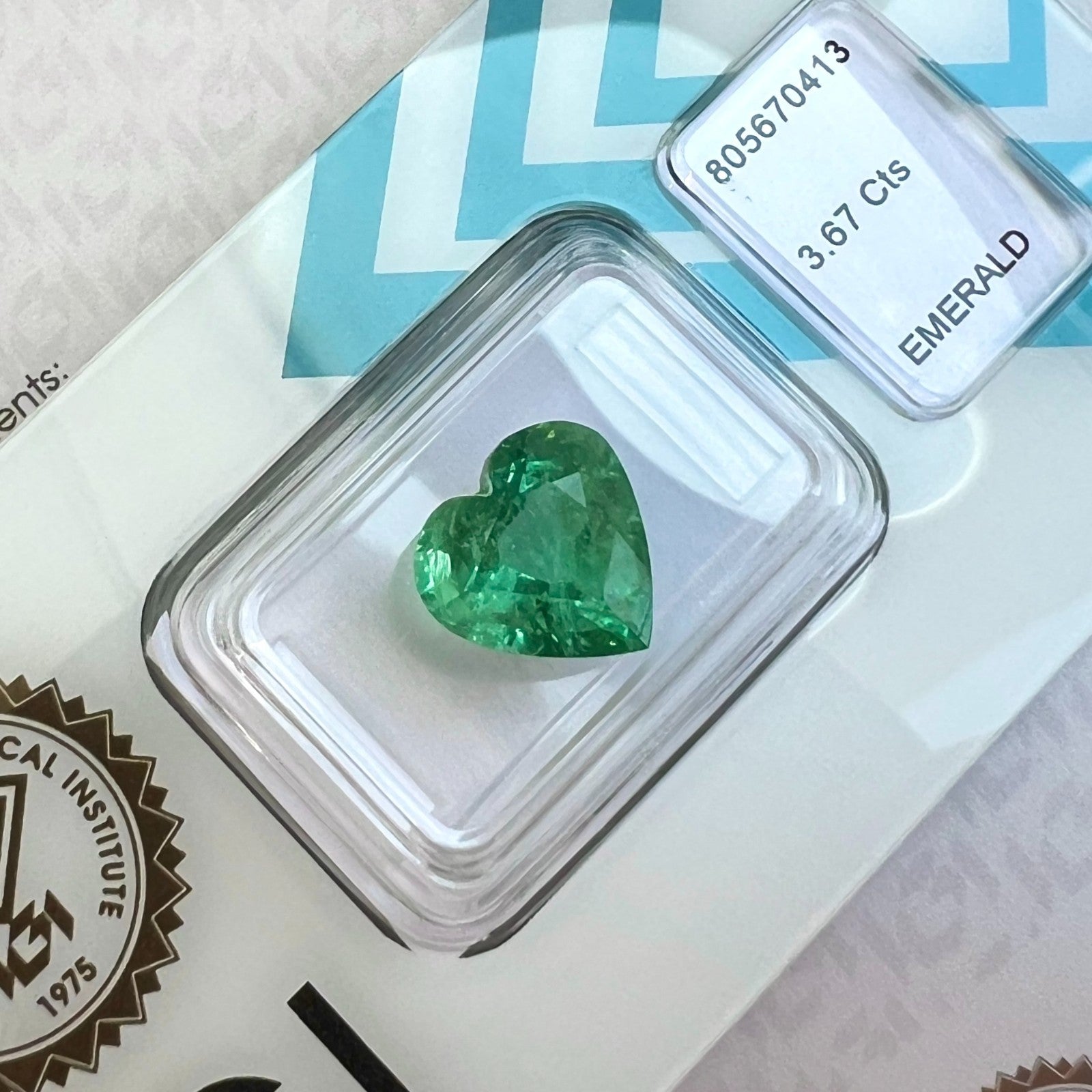 IGI CERTIFIED 3.67ct Natural DEEP Green Emerald ZAMBIA Heart Cut 10mm RARE Gem — view 4