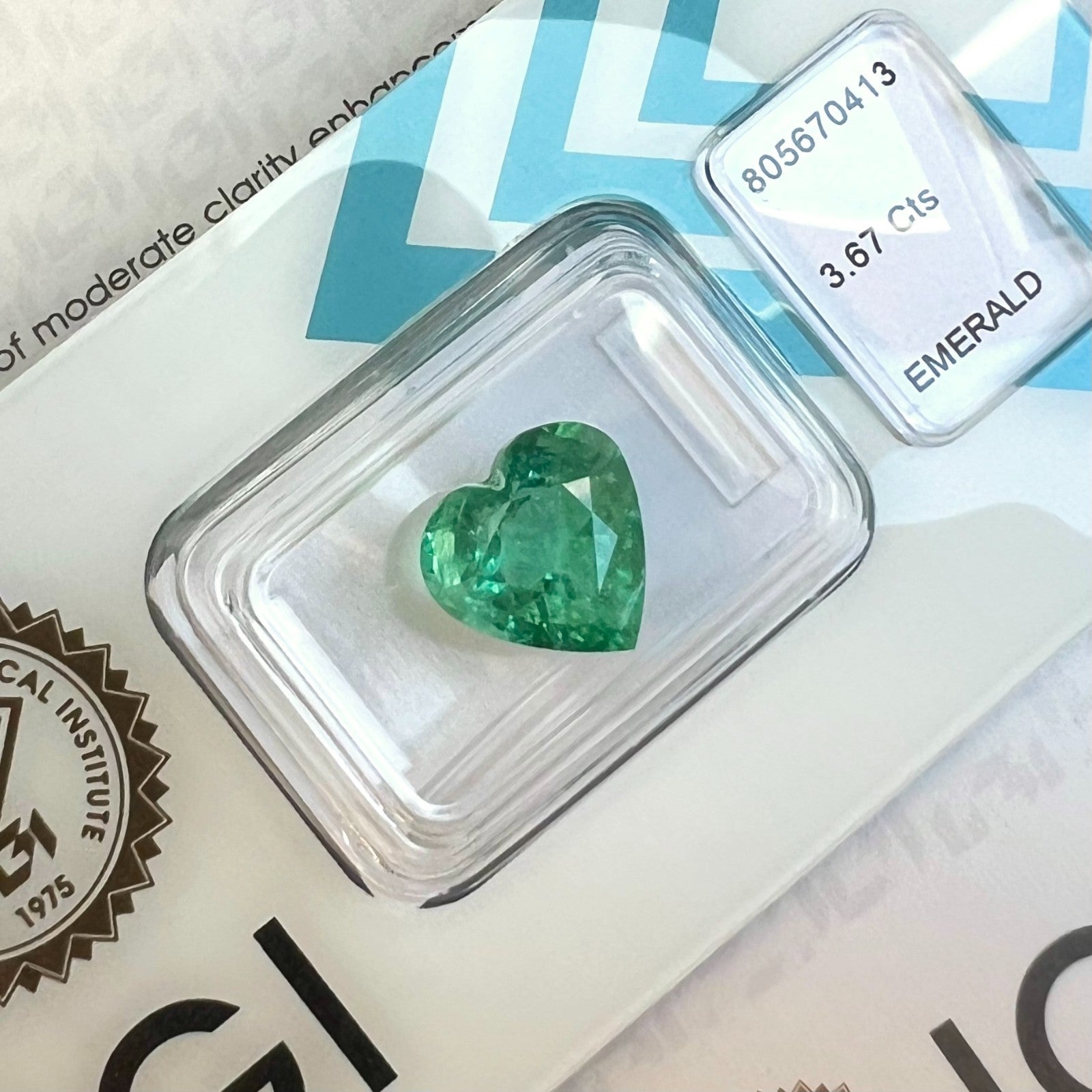 IGI CERTIFIED 3.67ct Natural DEEP Green Emerald ZAMBIA Heart Cut 10mm RARE Gem — view 5