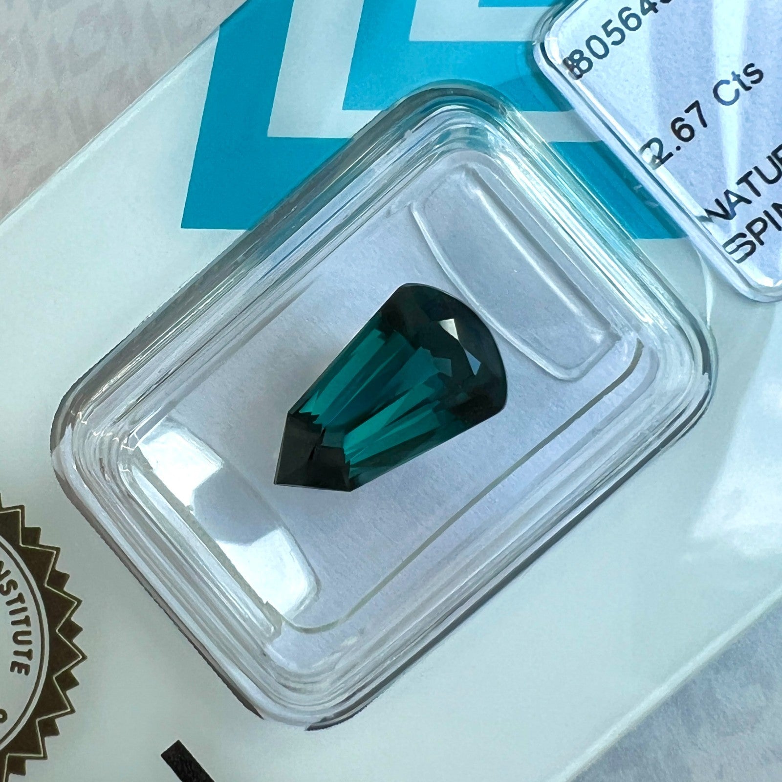 IGI CERTIFIED 2.67ct NATURAL Deep Green Blue Spinel FANCY Pentagon Cut Gem