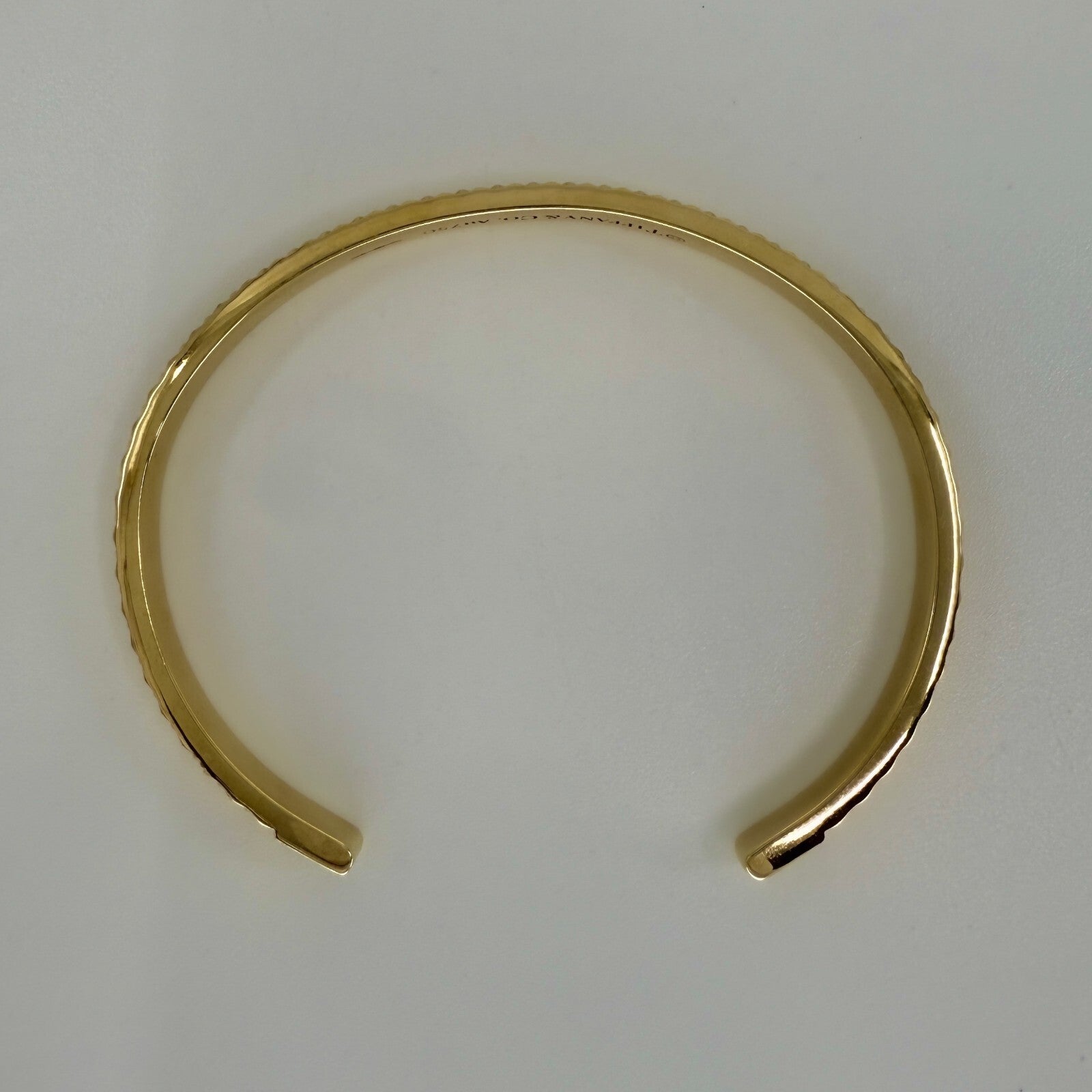 Rare Vintage Tiffany & Co 18k Yellow Gold Point Cuff Bangle Bracelet — view 3