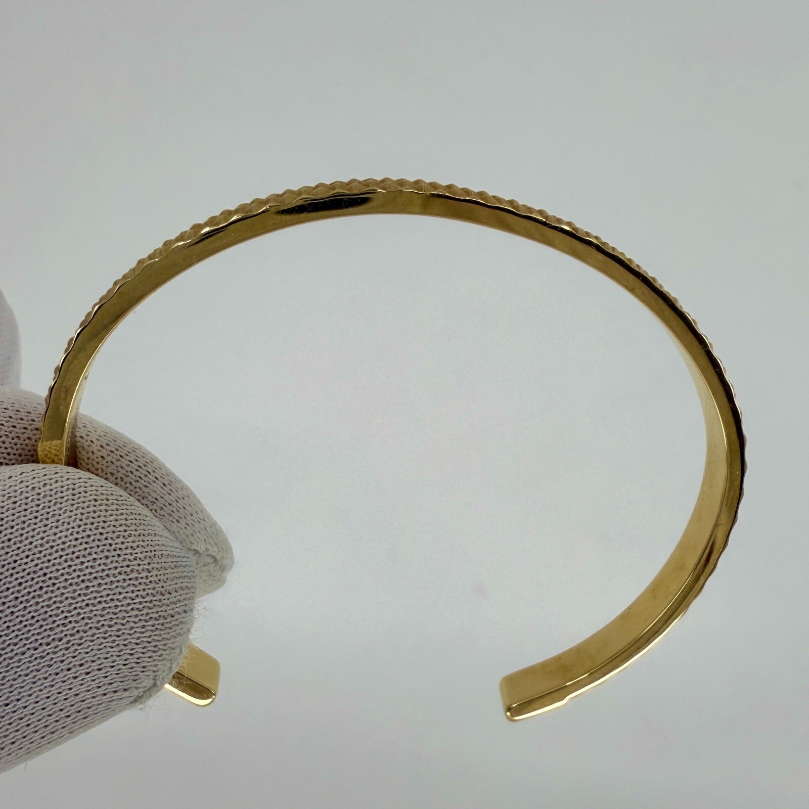Rare Vintage Tiffany & Co 18k Yellow Gold Point Cuff Bangle Bracelet — view 5