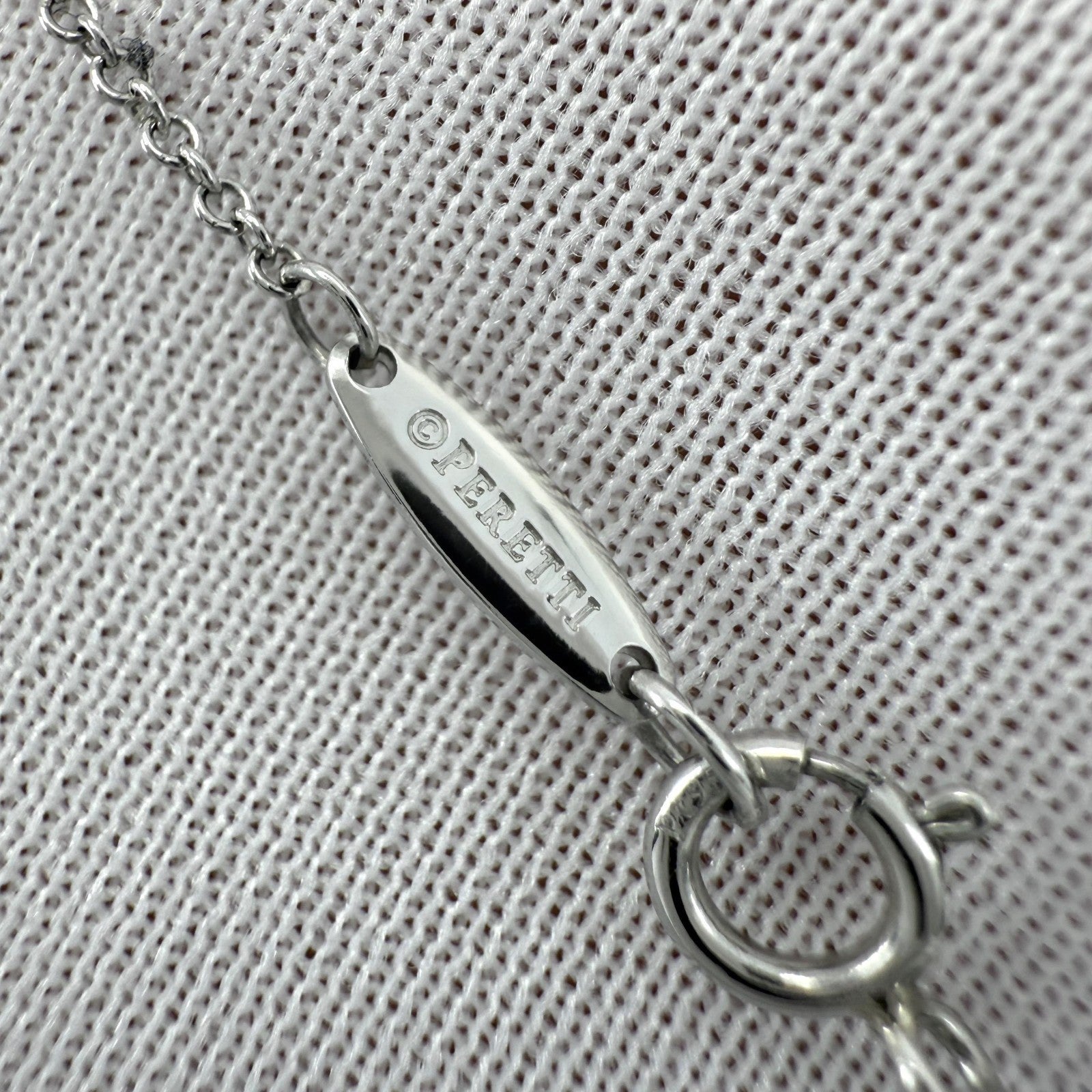 Vintage Tiffany & Co. Elsa Peretti Diamond By The Yard Platinum Pendant Necklace — view 5