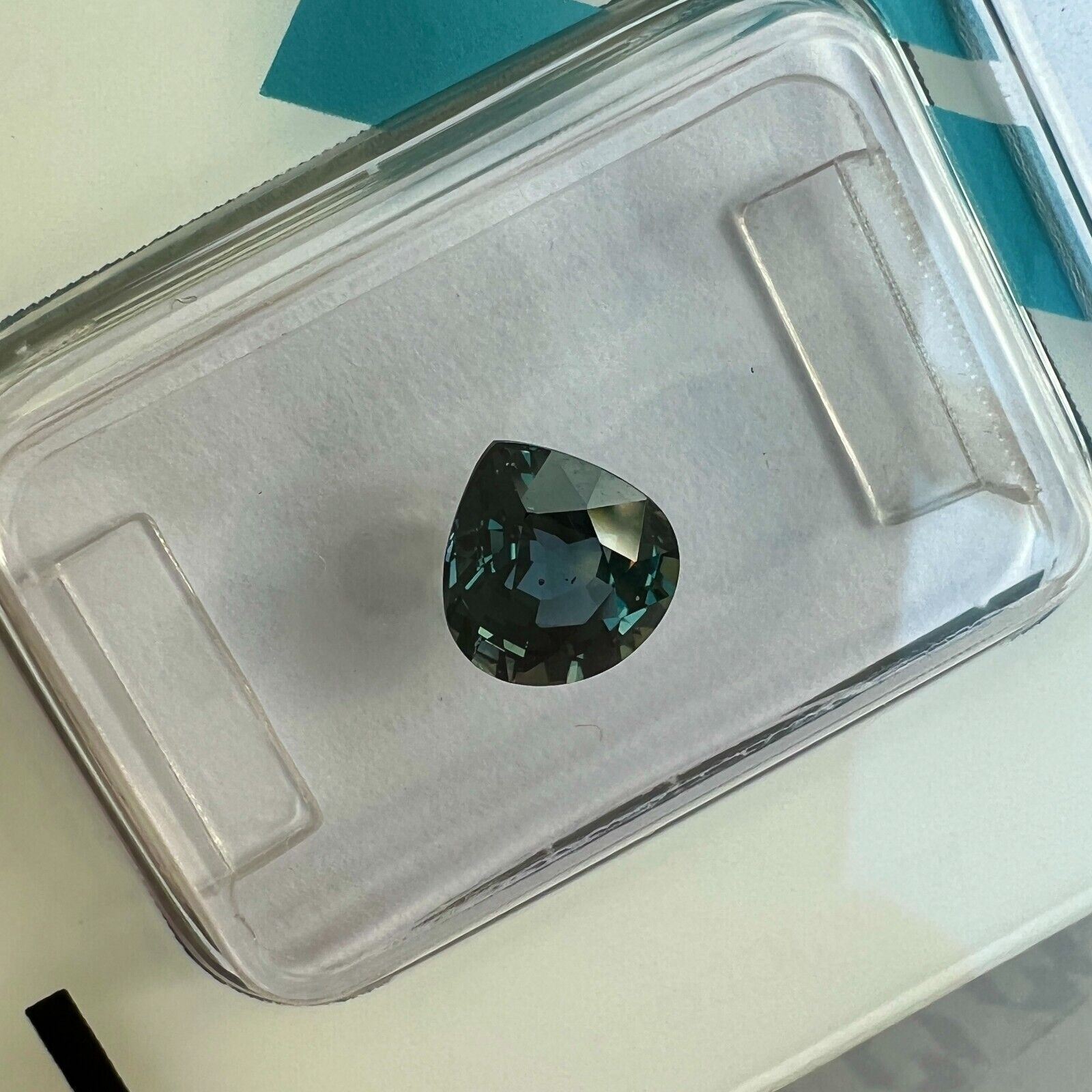 UNHEATED 1.19ct Colour Change Sapphire Green Blue Purple IGI CERTIFIED Pear Cut — view 5