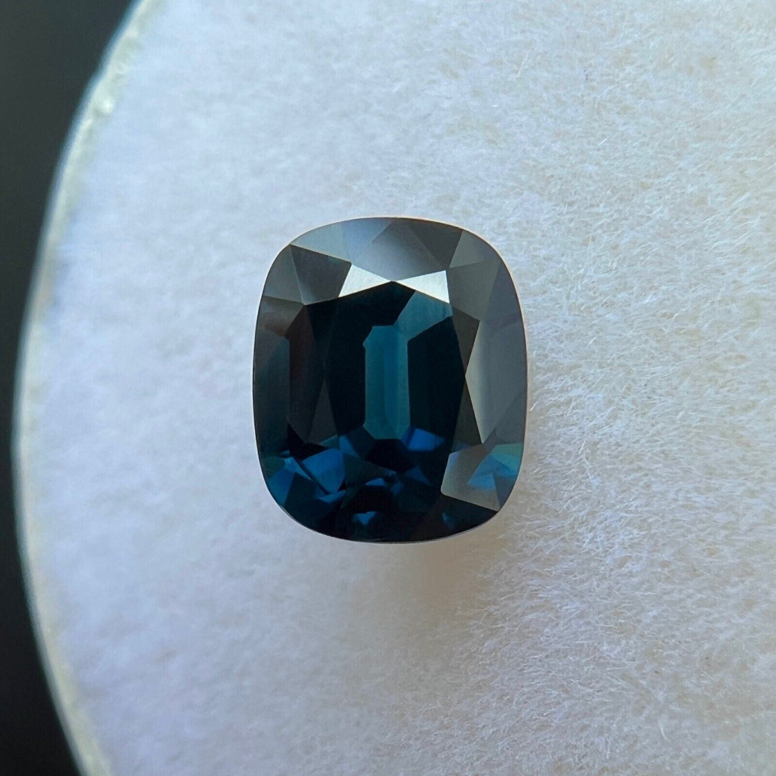 1.10ct Teal Blue Sapphire UNTREATED GRA Certified Cushion Cut No Heat 6.4x5.4mm — view 4