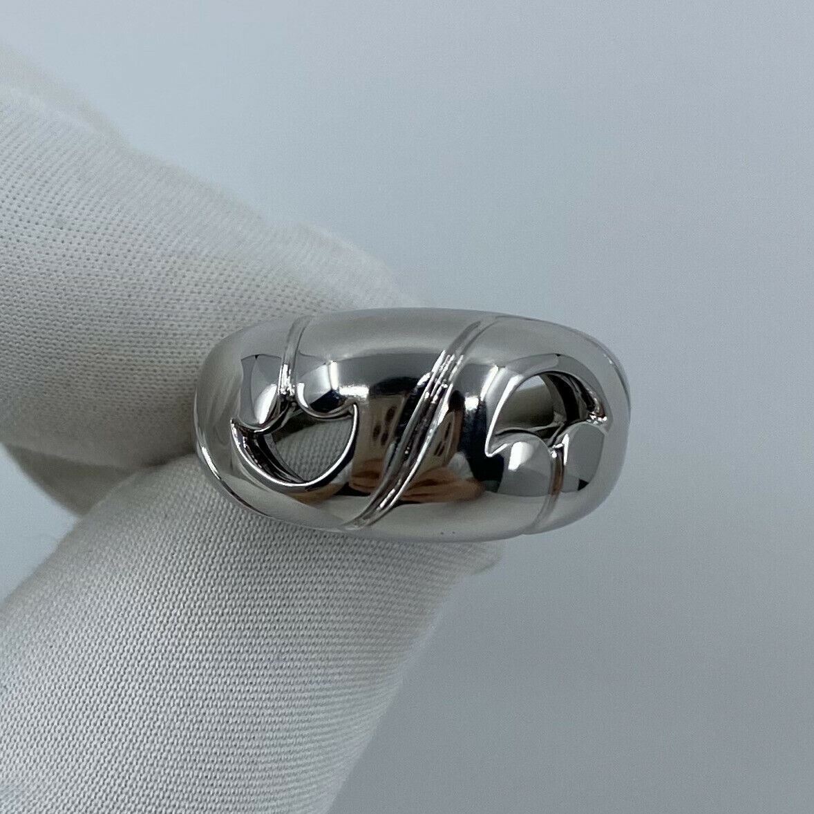 Vintage Bvlgari Bulgari Nuvole Rare 950 Platinum Dome Ring with Bvlgari Ring Box — view 4