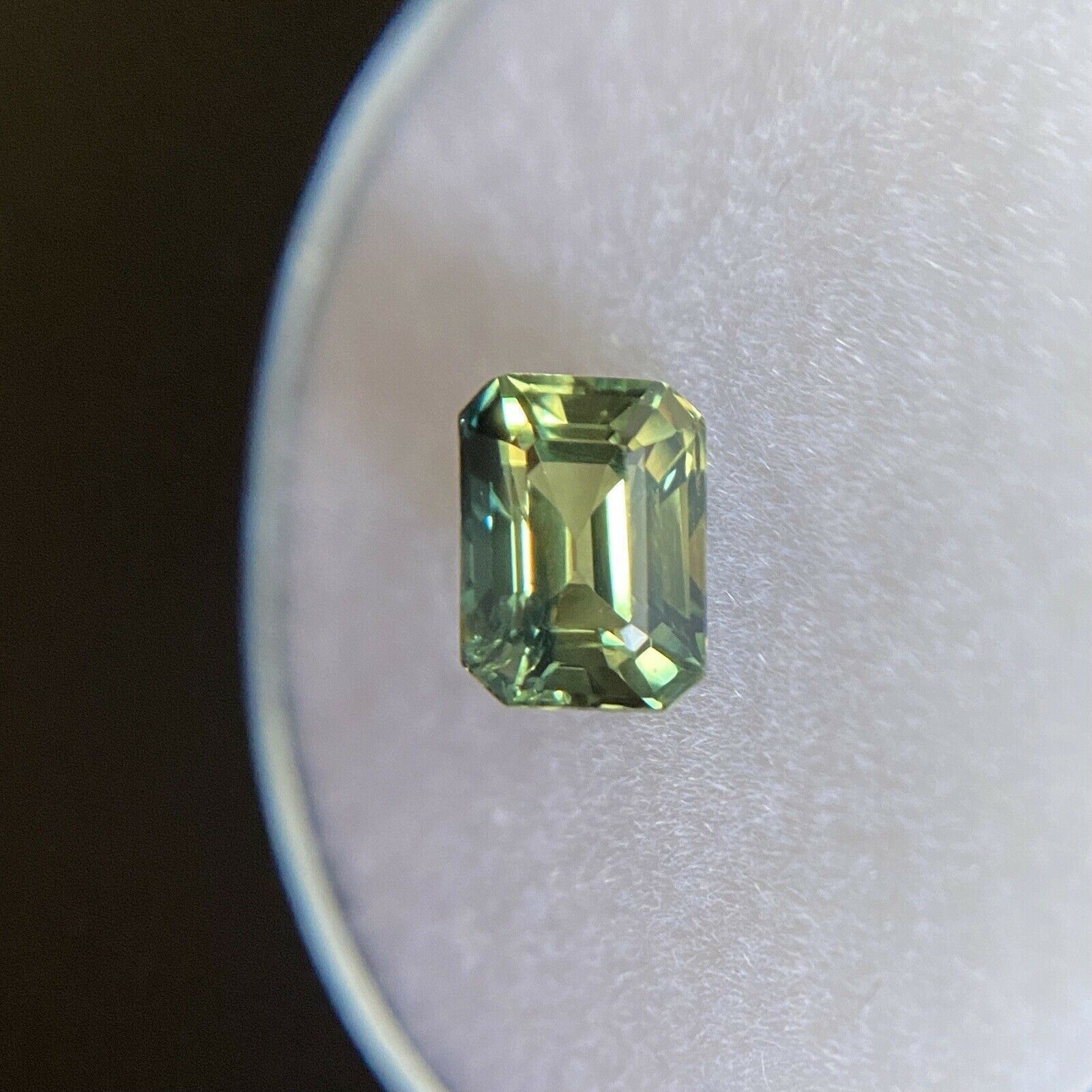 GIA CERTIFIED 1.19ct Parti Colour Thai Sapphire Blue Yellow UNTREATED Emerald — view 3