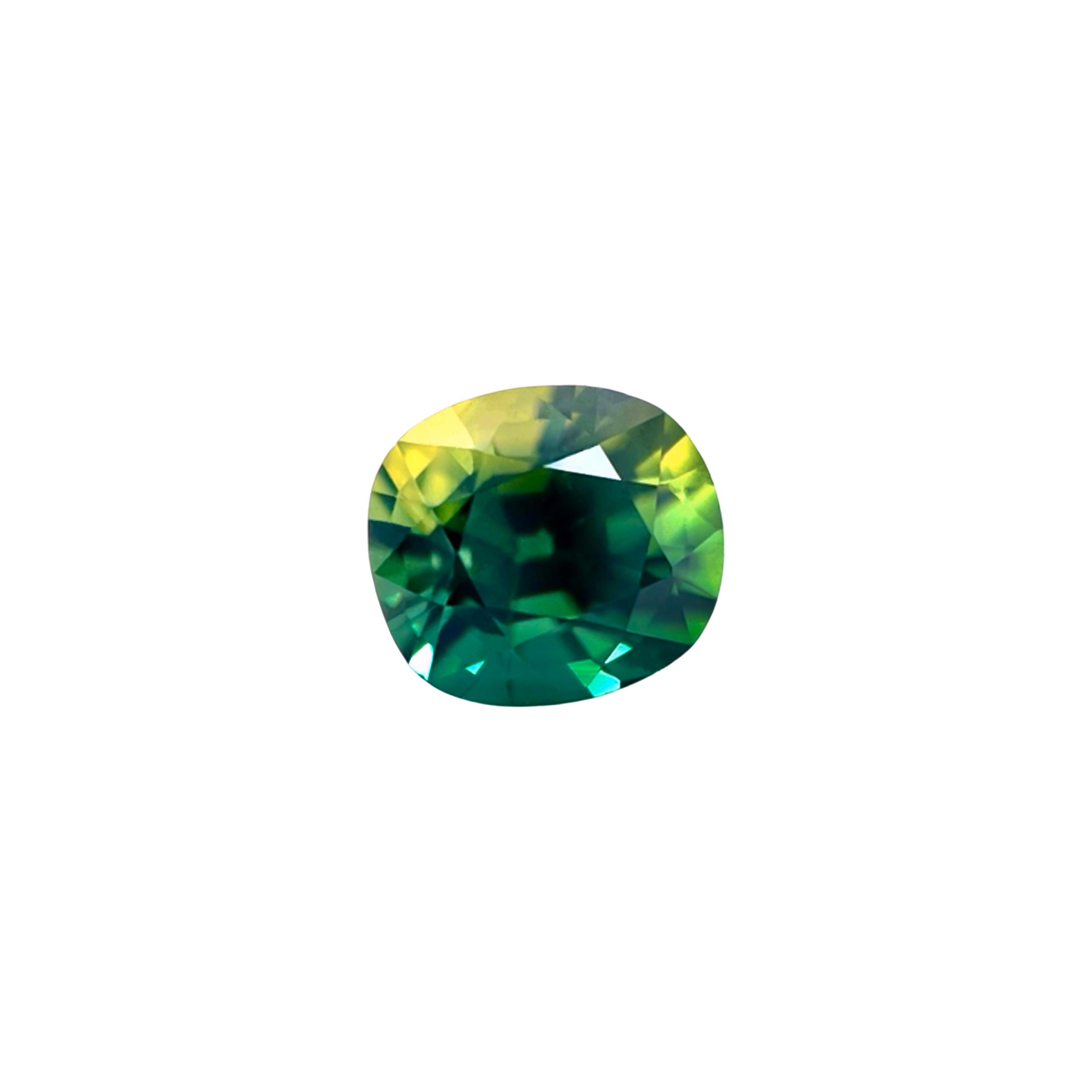 UNTREATED Parti Colour Sapphire 1.26ct GIA CERTIFIED Cushion Cut No Heat Gem — view 1