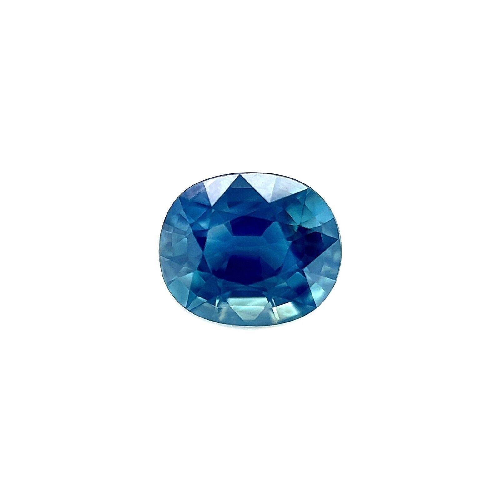 1.02ct Fine Green Blue Sapphire GRA CERTIFIED Oval Cut RARE Loose Gem 6.3x5.3mm — view 1