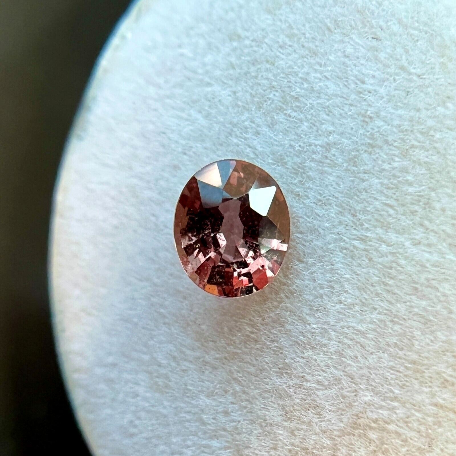 GIA CERTIFIED Unique Orange Pink UNHEATED Sapphire 0.75ct Oval Cut Gem No Heat — view 4