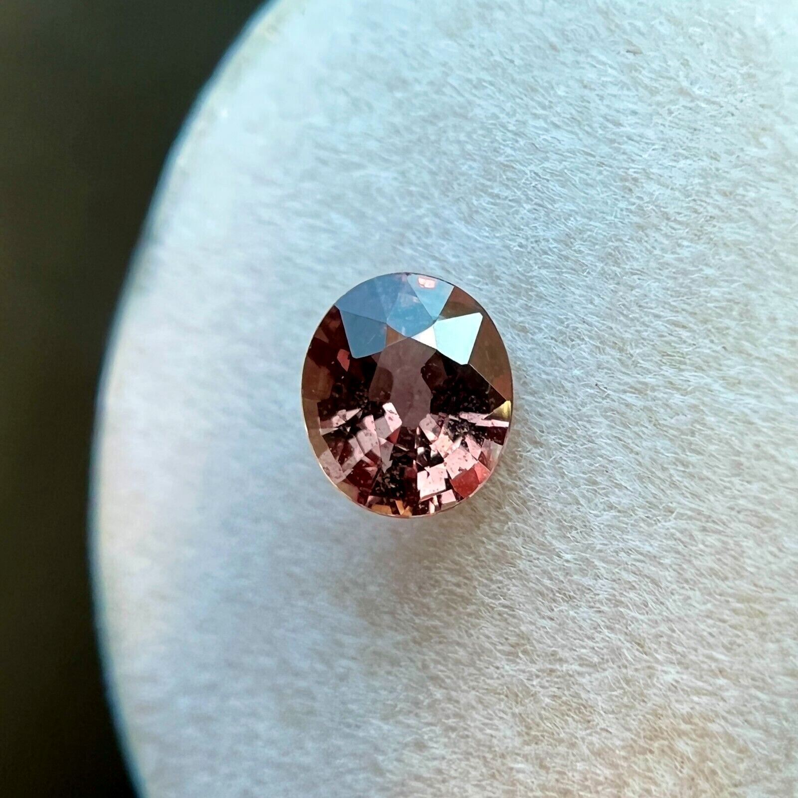 GIA CERTIFIED Unique Orange Pink UNHEATED Sapphire 0.75ct Oval Cut Gem No Heat — view 5