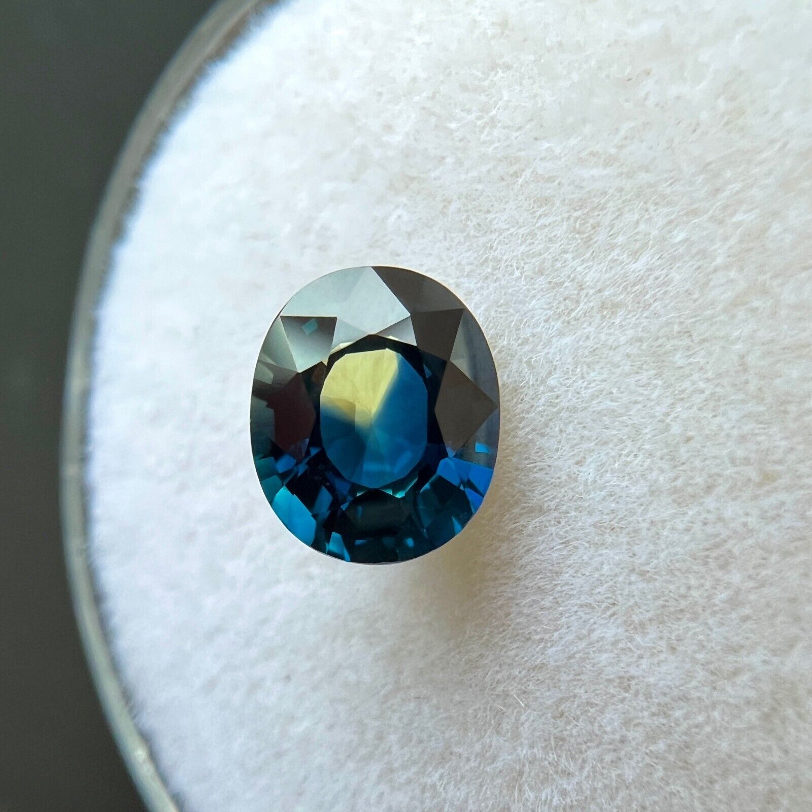 GIA CERTIFIED Unique Bi Colour Sapphire 1.34ct Yellow Blue Oval Cut UNTREATED — view 4