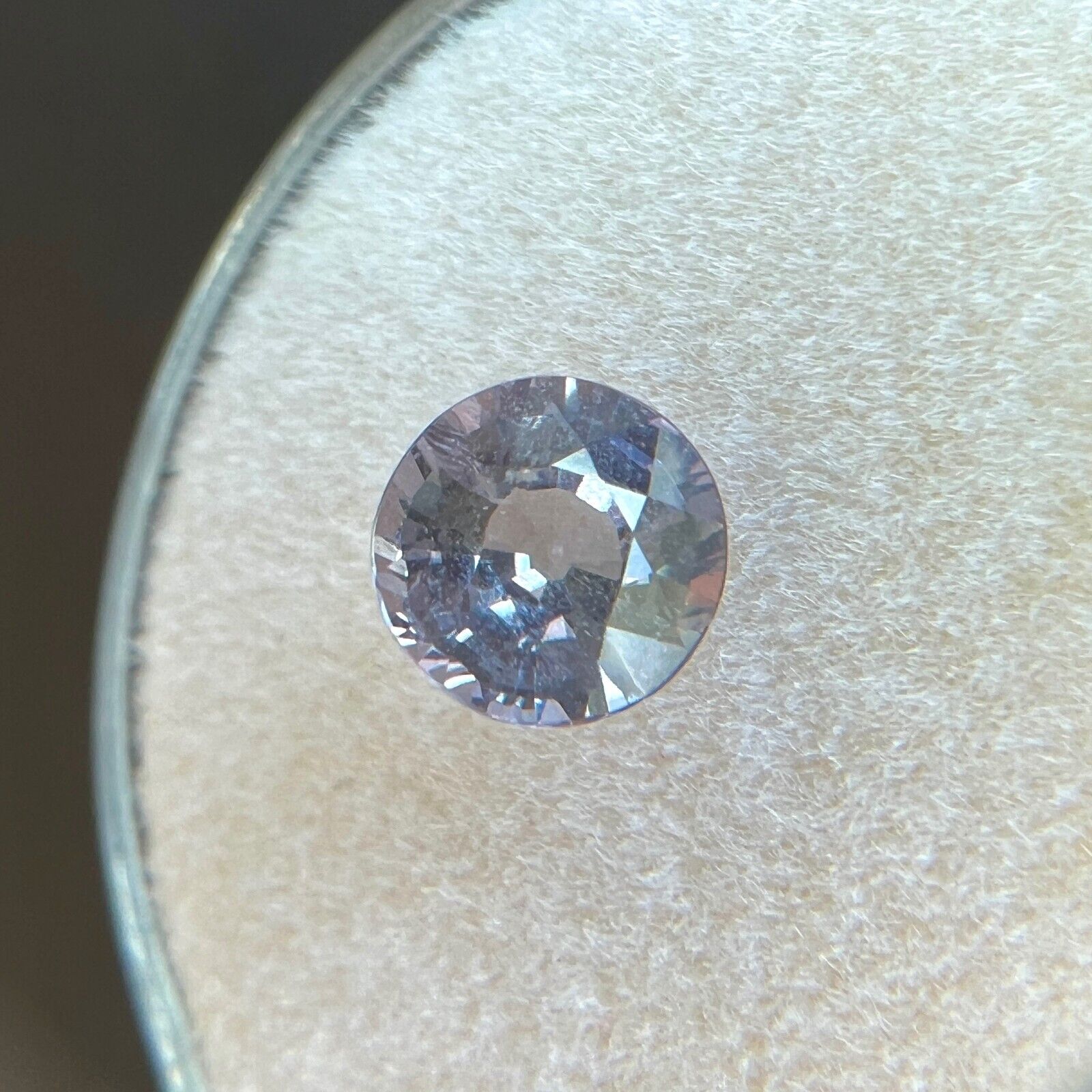 1.11ct Lilac Pink Purple Sapphire GRA CERTIFIED Round Cut NO HEAT Loose Gem 6mm — view 3