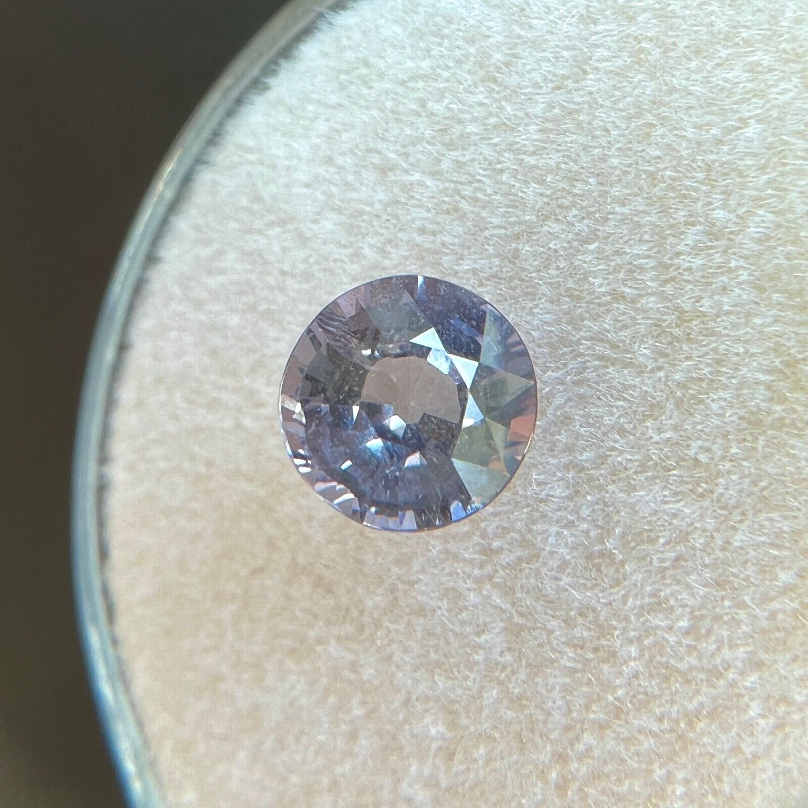 1.11ct Lilac Pink Purple Sapphire GRA CERTIFIED Round Cut NO HEAT Loose Gem 6mm — view 4