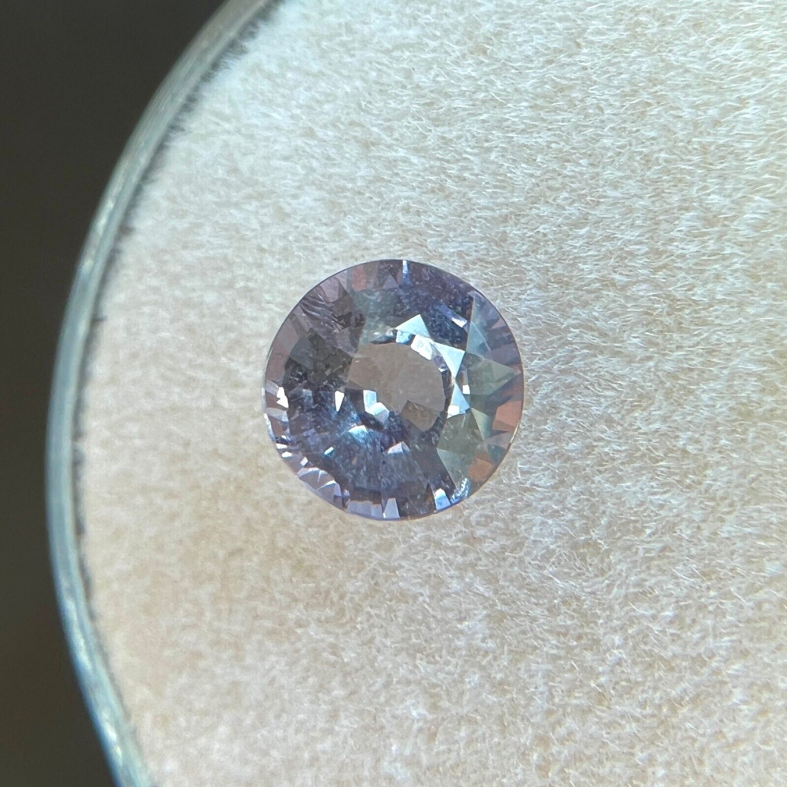1.11ct Lilac Pink Purple Sapphire GRA CERTIFIED Round Cut NO HEAT Loose Gem 6mm — view 5