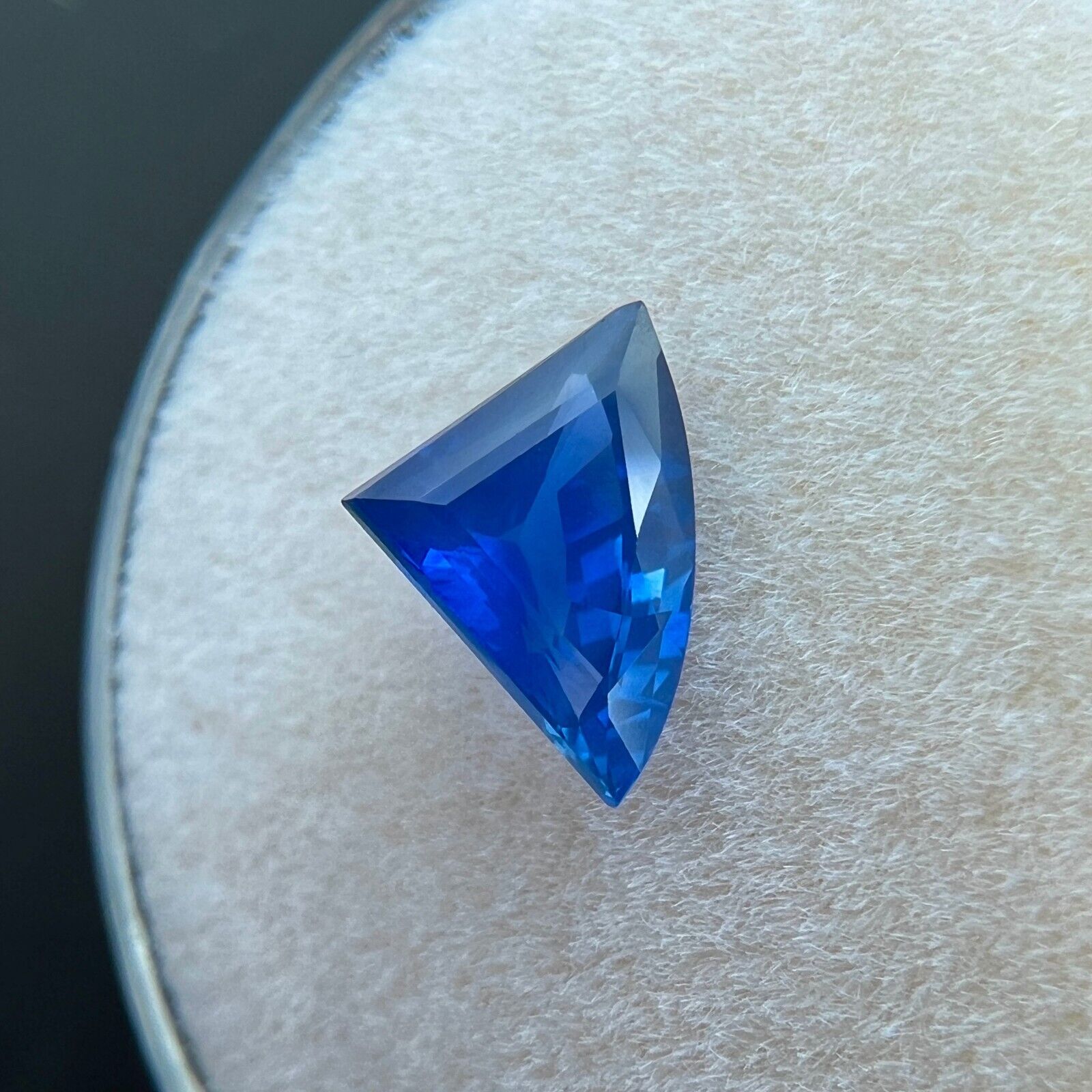 1.08ct CEYLON Sapphire Cornflower Blue Loose Fancy FAN Cut NATURAL 8.6x6.2mm VS — view 4