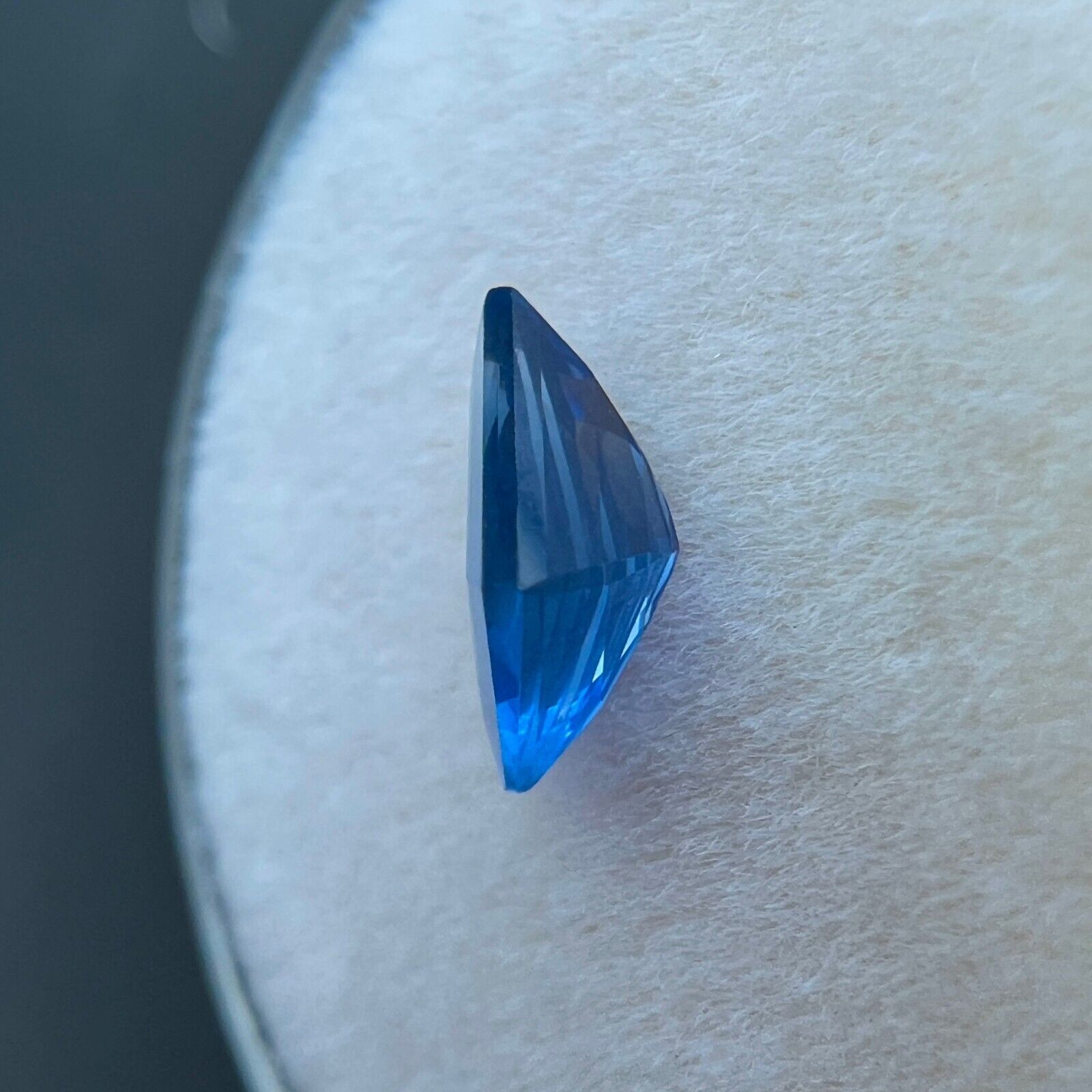 1.08ct CEYLON Sapphire Cornflower Blue Loose Fancy FAN Cut NATURAL 8.6x6.2mm VS — view 5