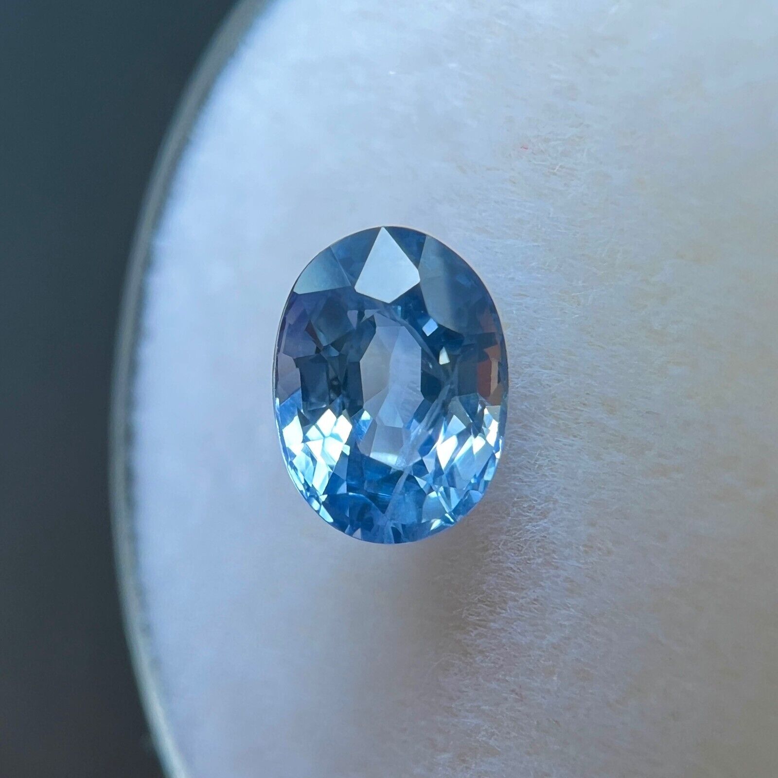 1.12ct CEYLON Sapphire Light Blue Oval Cut NATURAL 6.5x4.8mm Loose Gem VS — view 4