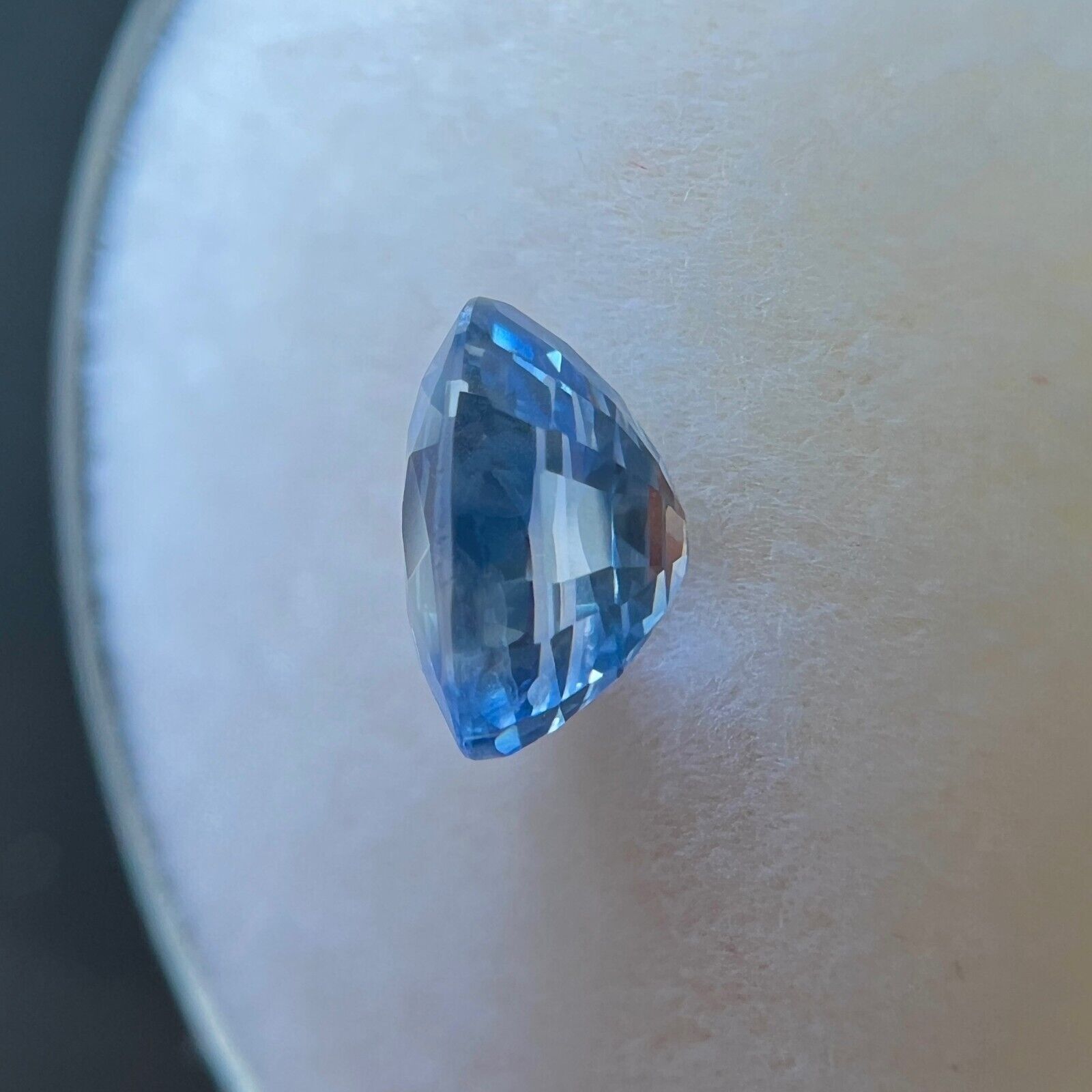 1.12ct CEYLON Sapphire Light Blue Oval Cut NATURAL 6.5x4.8mm Loose Gem VS — view 5