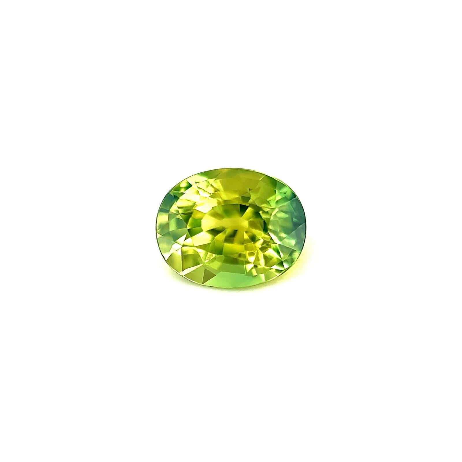 1.25ct Bi Colour Sapphire GRA CERTIFIED Oval Cut Yellow Blue Loose Gem 6.7x5.5mm — view 1