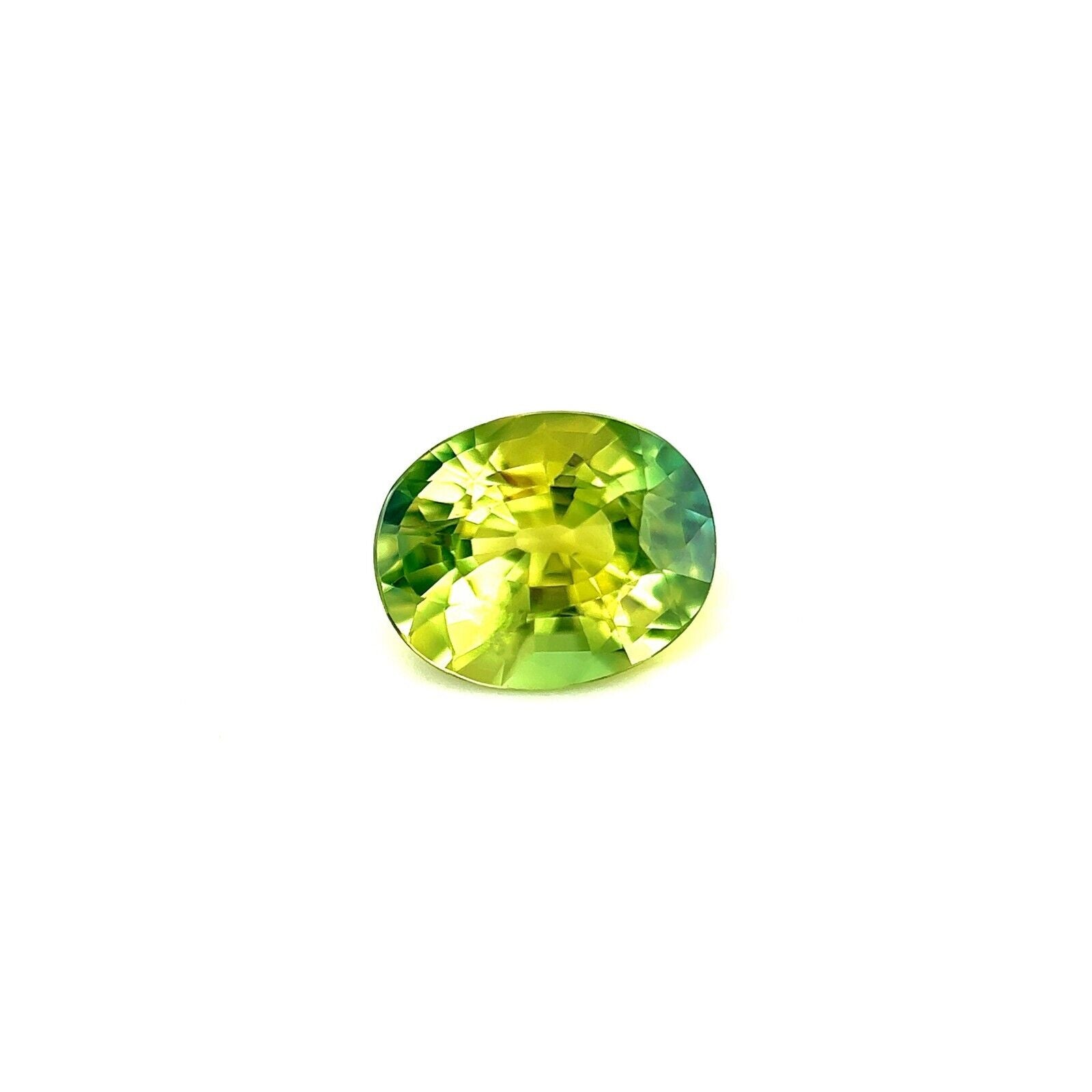 1.25ct Bi Colour Sapphire GRA CERTIFIED Oval Cut Yellow Blue Loose Gem 6.7x5.5mm — view 2