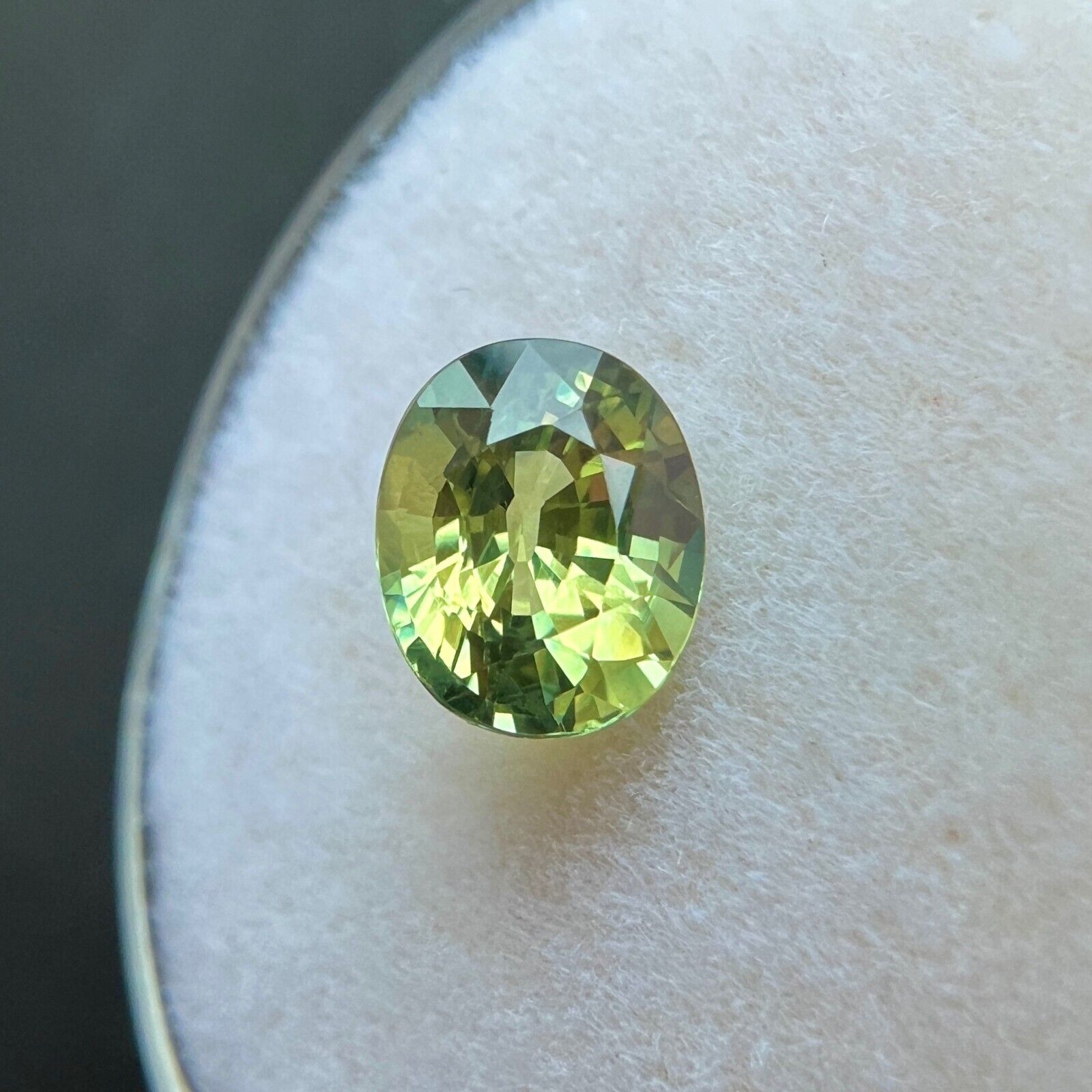 1.25ct Bi Colour Sapphire GRA CERTIFIED Oval Cut Yellow Blue Loose Gem 6.7x5.5mm — view 4
