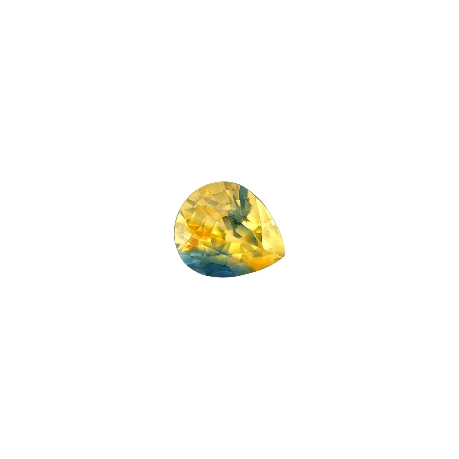UNIQUE Untreated GIA CERTIFIED Parti Colour Sapphire Blue Yellow 0.82ct Pear VS — view 1