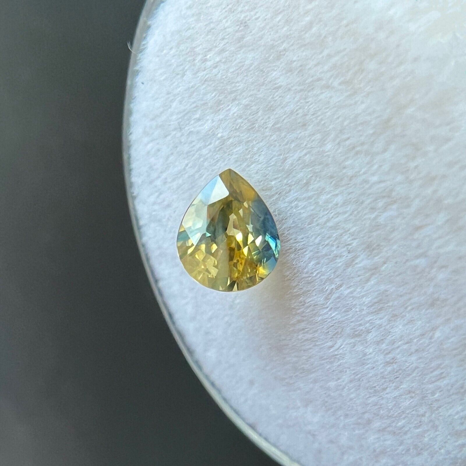UNIQUE Untreated GIA CERTIFIED Parti Colour Sapphire Blue Yellow 0.82ct Pear VS — view 5
