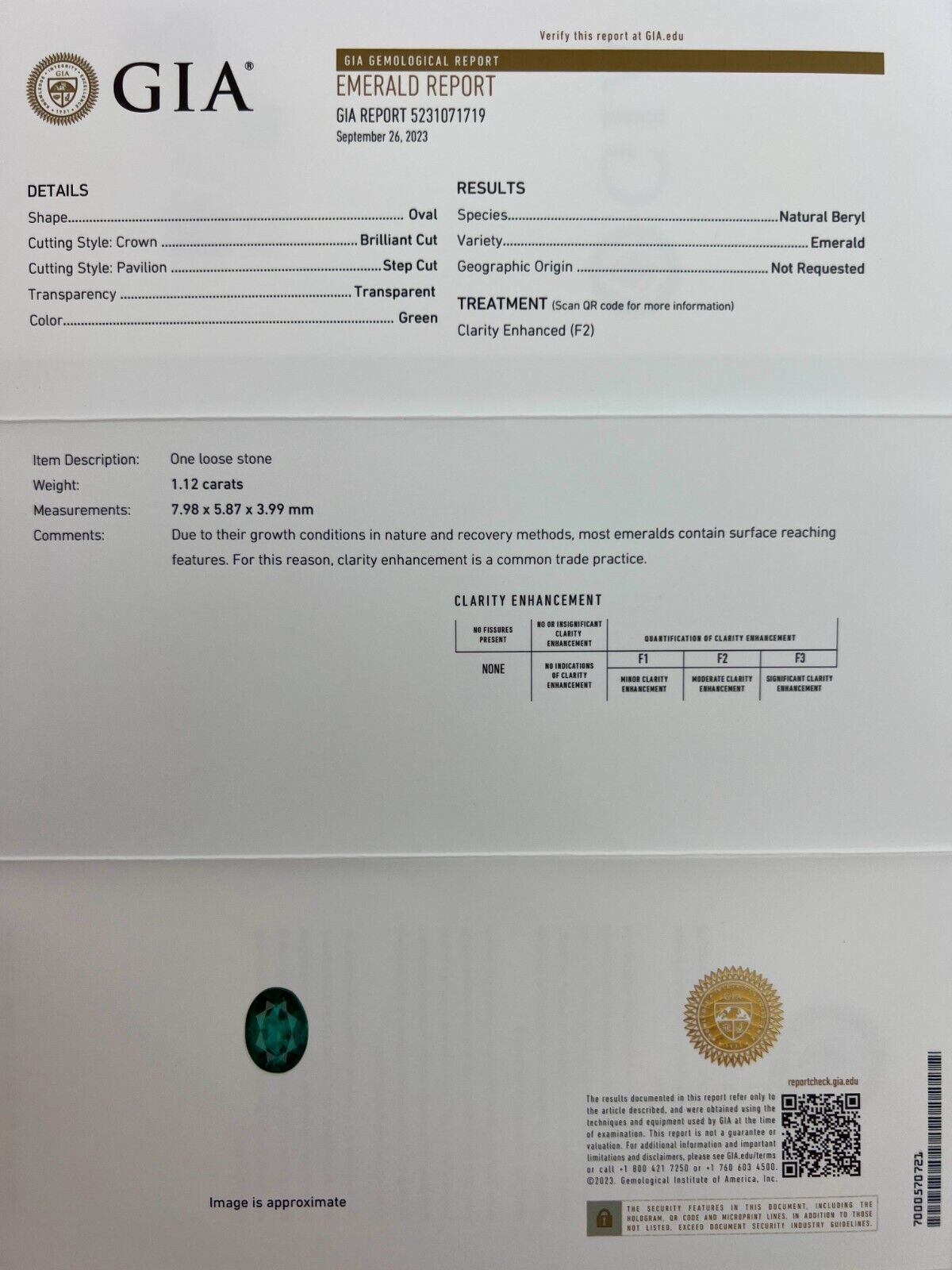 GIA Certified 1.26ct Fine Green Oval Cut Emerald & Diamond 18k Gold Halo Pendant — view 3