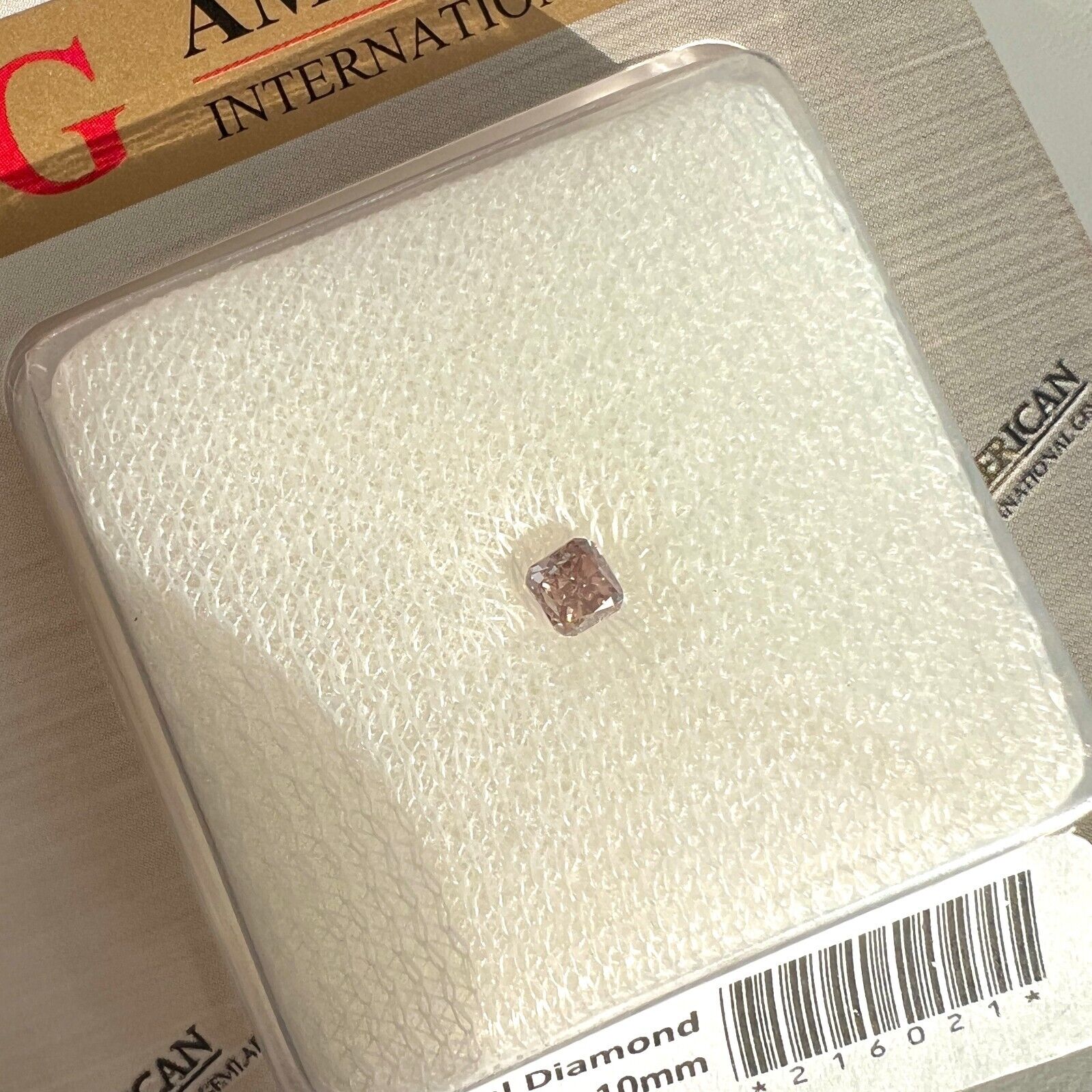 NATURAL Untreated Fancy Purple Pink Diamond 0.39ct AIG CERTIFIED Blister SI1 Cut — view 4
