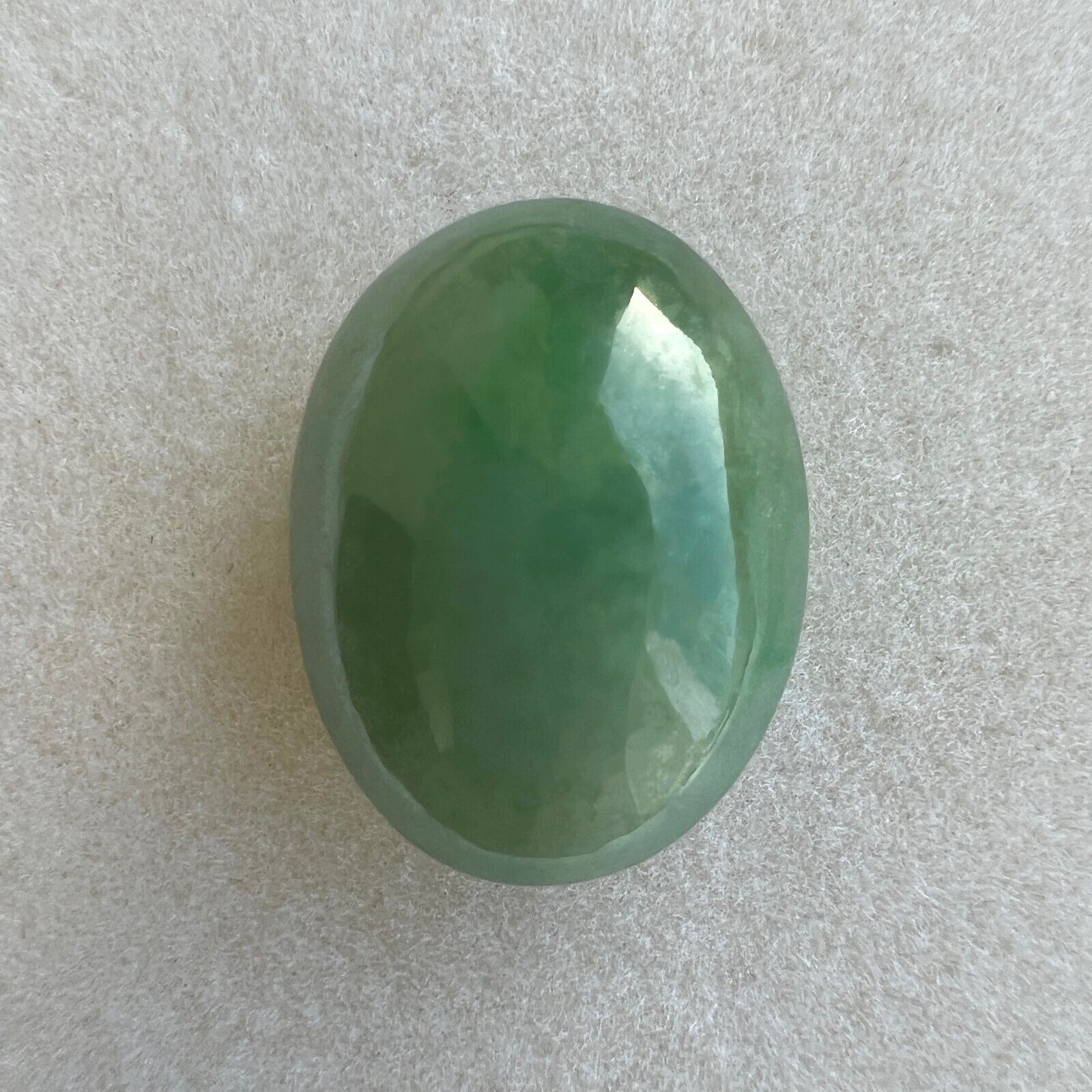 HUGE 17.57ct GIA CERTIFIED Green Jadeite Jade ‘A’ Grade Oval Cabochon RARE Gem — view 5
