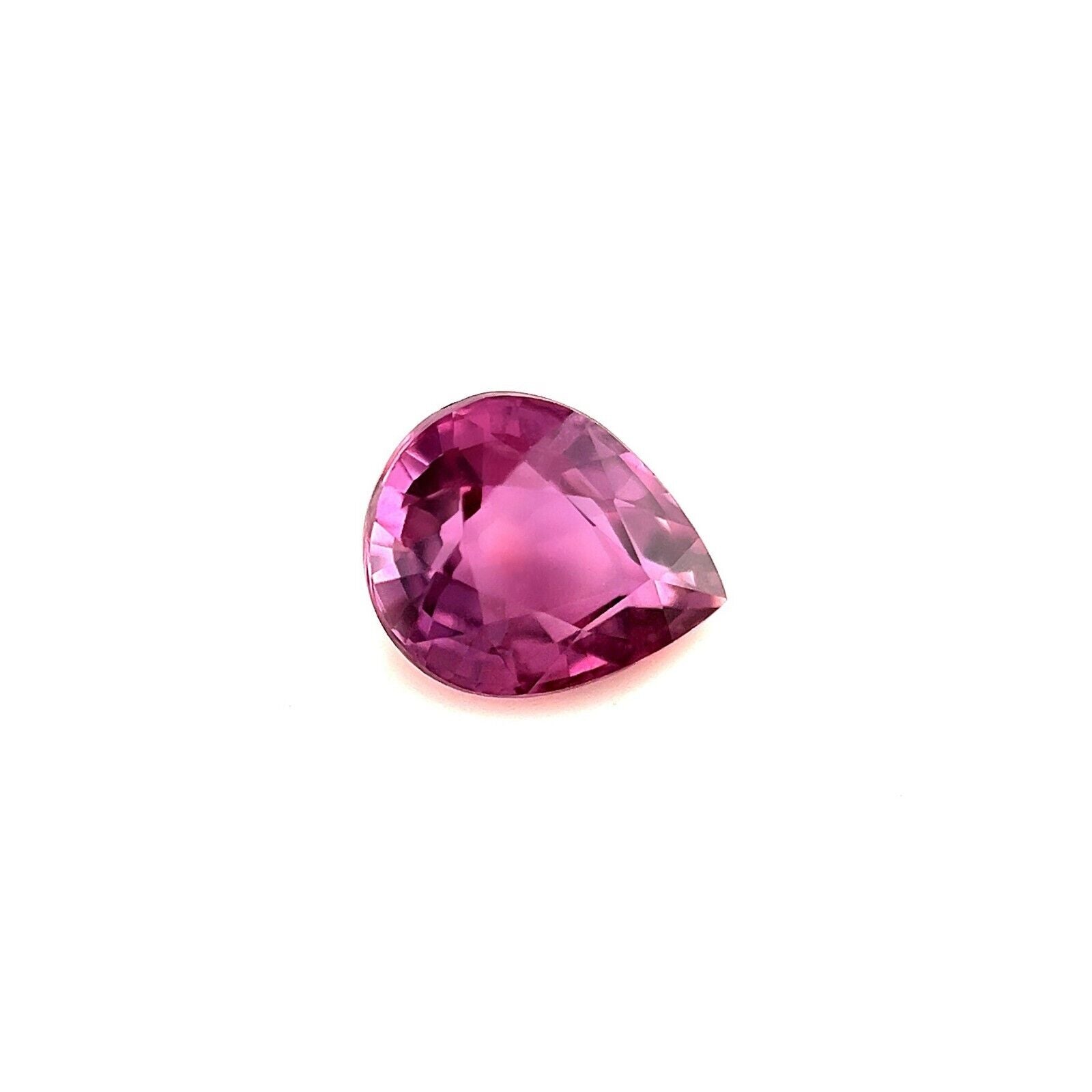 NATURAL Vivid Purple Sapphire 1.19ct GRA Certified UNTREATED Pear Gem 6.8x5.5mm — view 2
