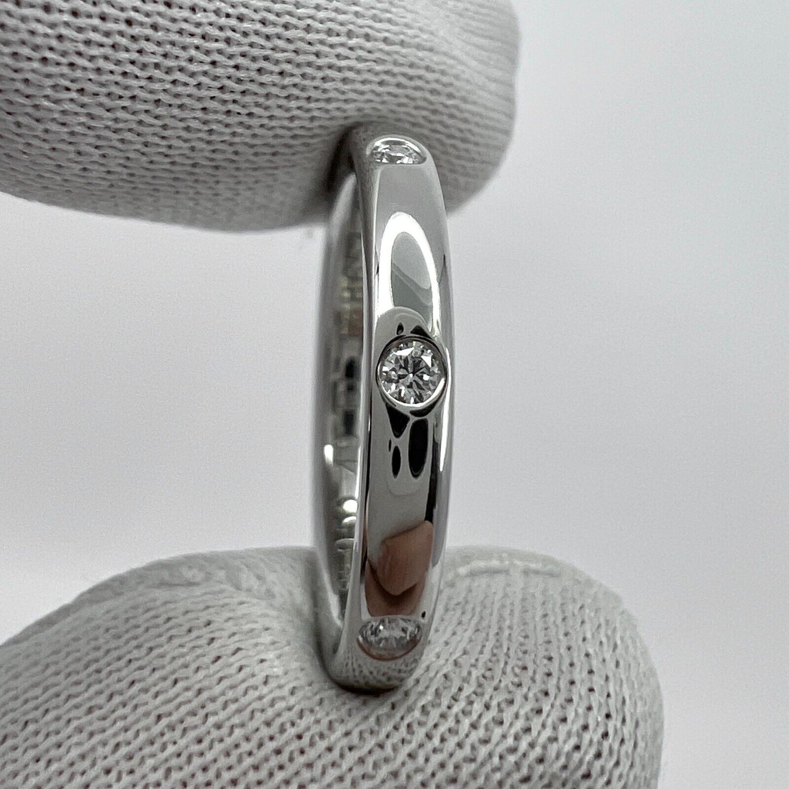 Vintage Van Cleef & Arpels Natural Diamond Platinum Band Etoile Ring 5.25 EU50 — view 5