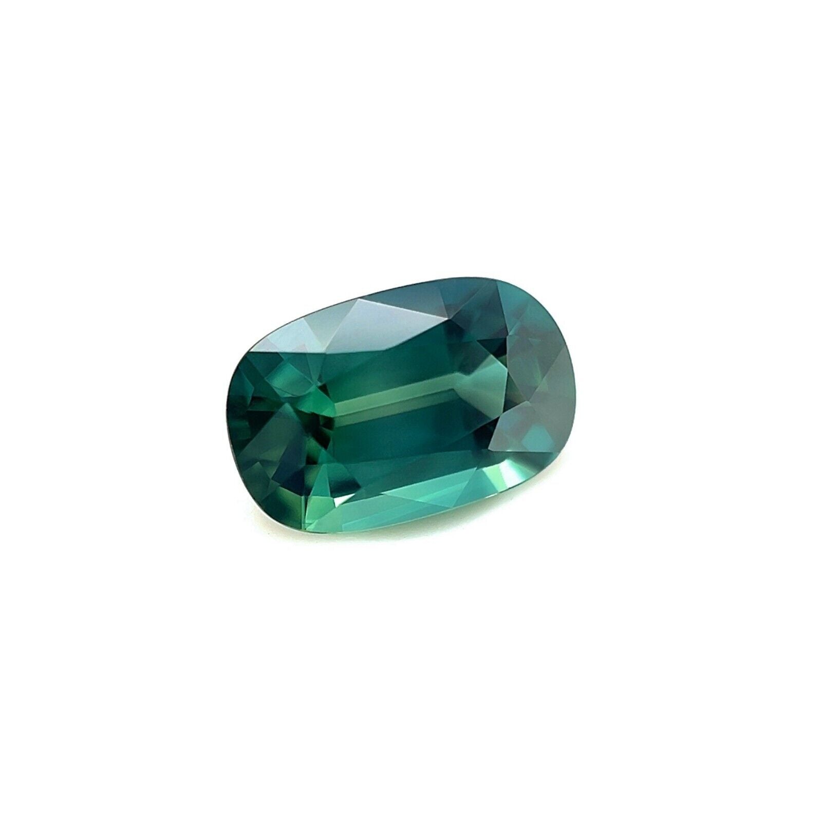 1.48ct Vivid Blue Green NATURAL Sapphire GRA CERTIFIED Elongated Oval Cut Gem — view 2