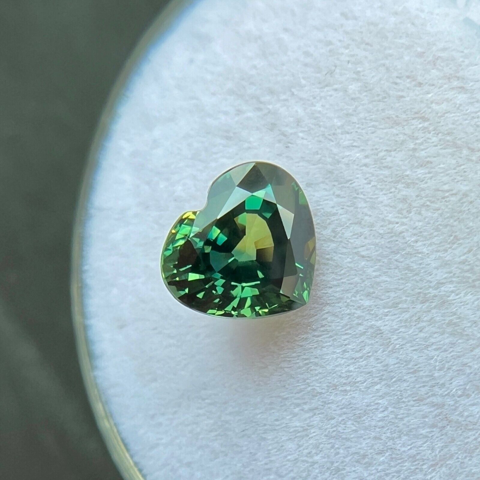 Unique NATURAL 1.61ct Blue Green Bi Colour Sapphire Heart Cut RARE 7x6.3mm VVS — view 4
