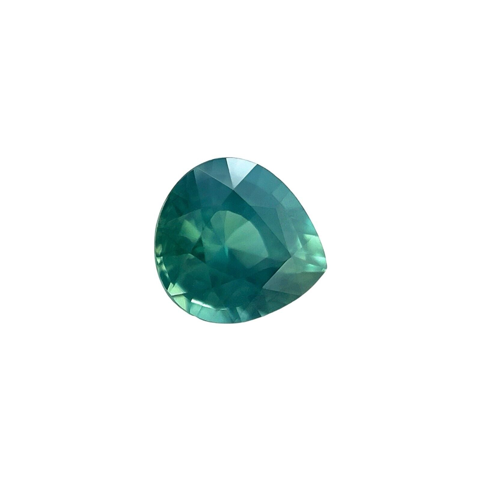 1.42ct UNIQUE Blue Green Teal Sapphire GIA CERTIFIED Pear Teardrop Cut Gemstone — view 2