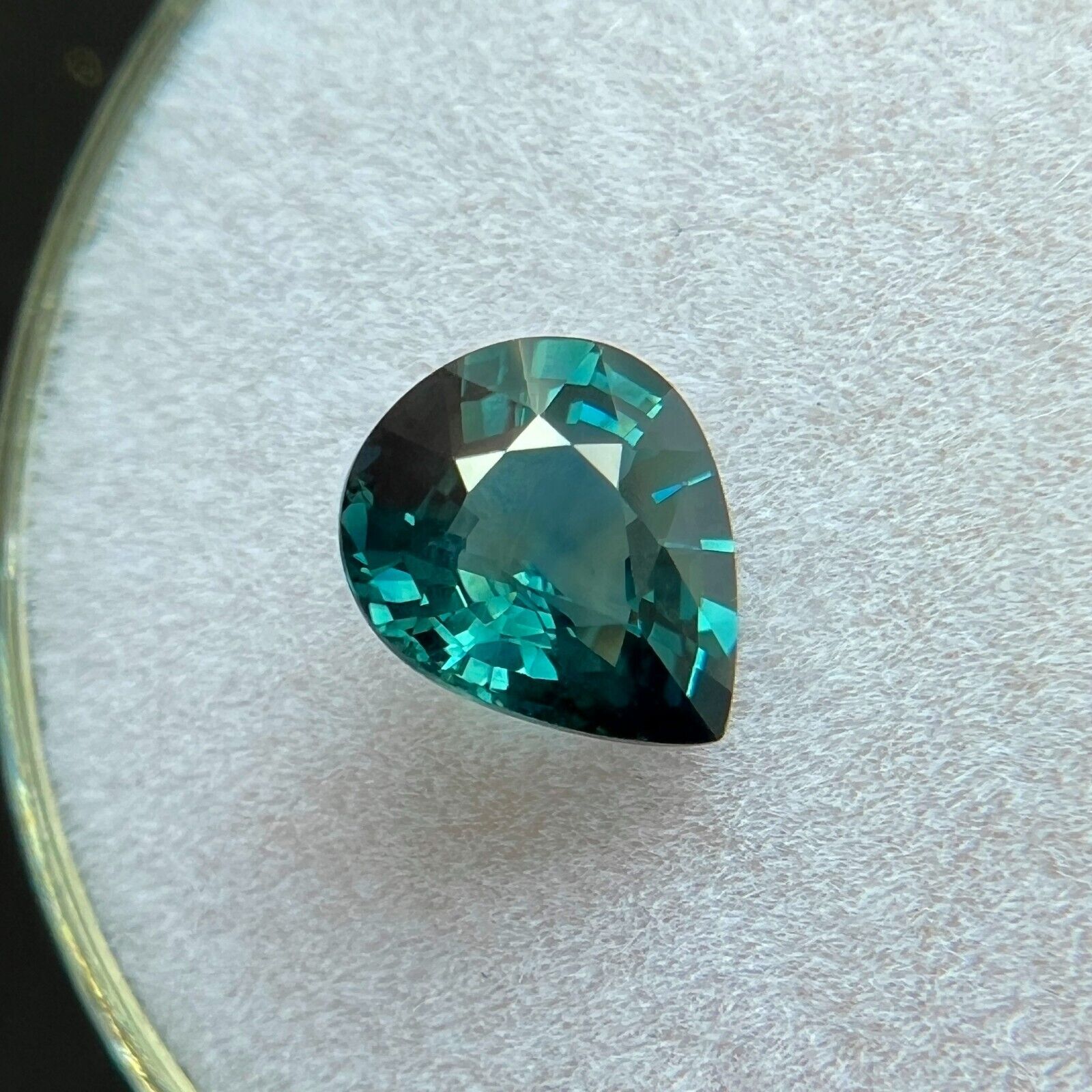 GIA CERTIFIED 1.08ct NATURAL Sapphire UNIQUE Green Blue Teal Pear Cut UNTREATED — view 2