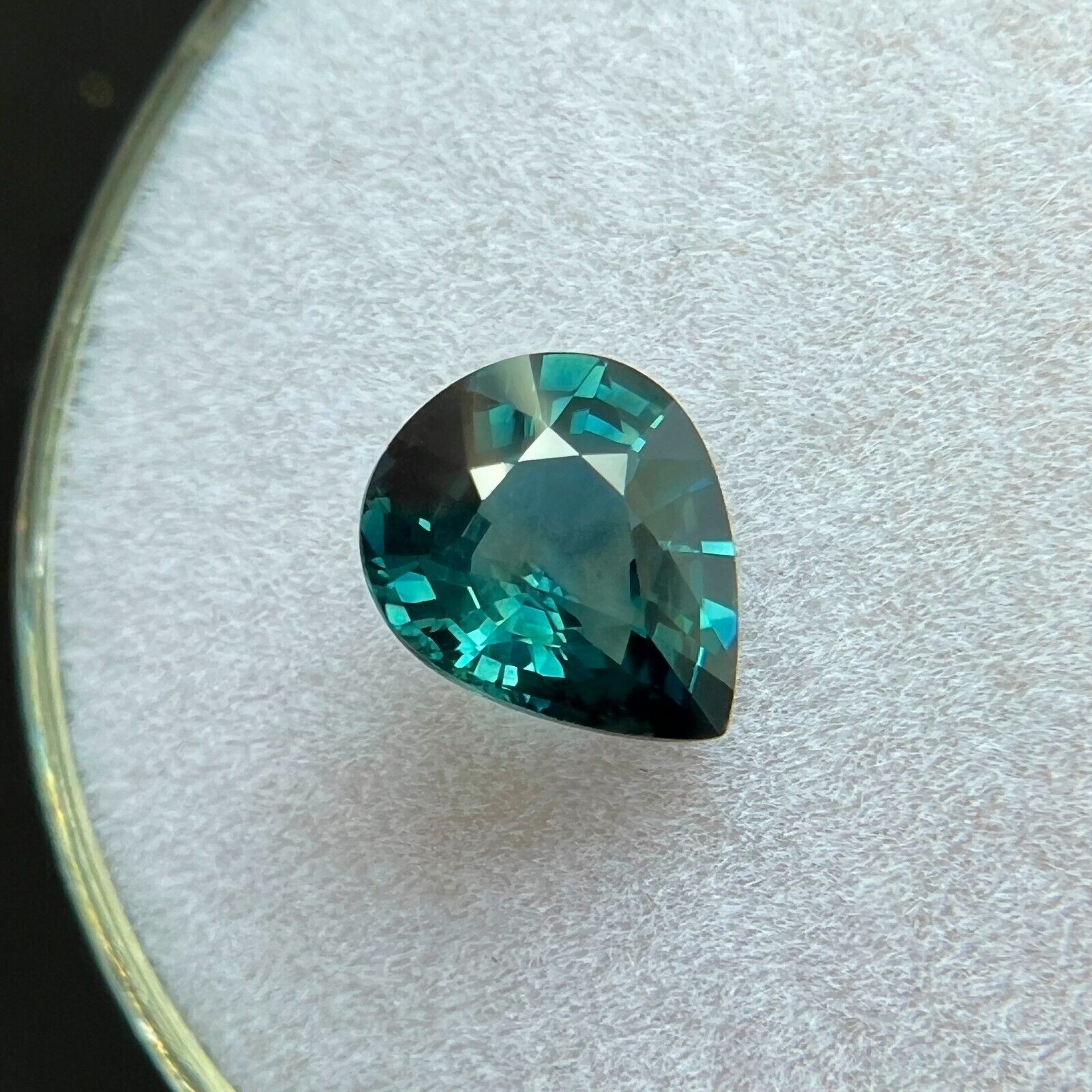 GIA CERTIFIED 1.08ct NATURAL Sapphire UNIQUE Green Blue Teal Pear Cut UNTREATED — view 4